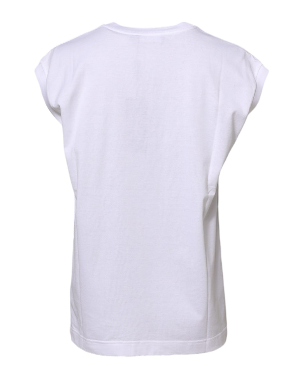 T-shirt débardeur sans manches en coton blanc Dolce &amp; Gabbana pour femme