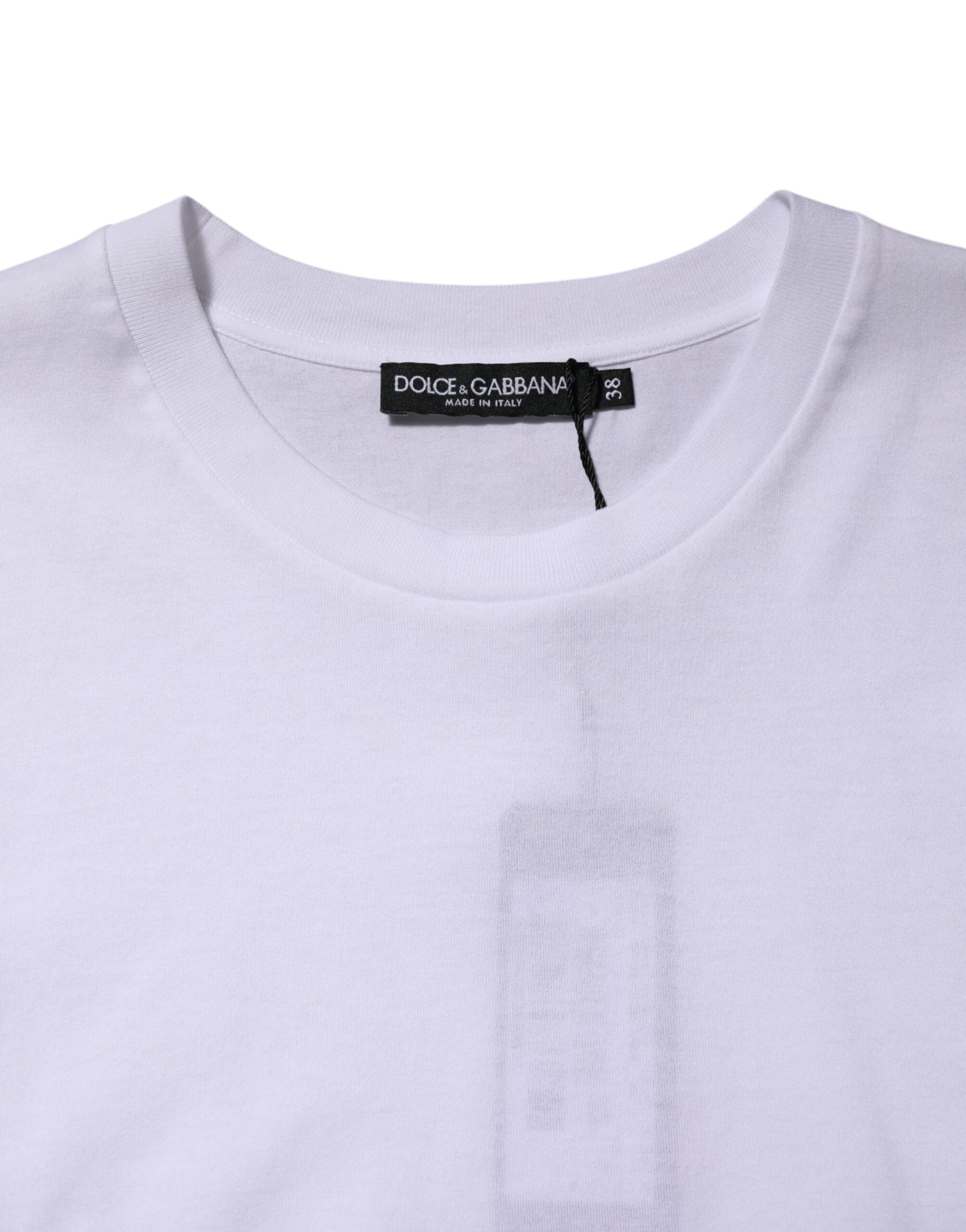 T-shirt débardeur sans manches en coton blanc Dolce &amp; Gabbana pour femme