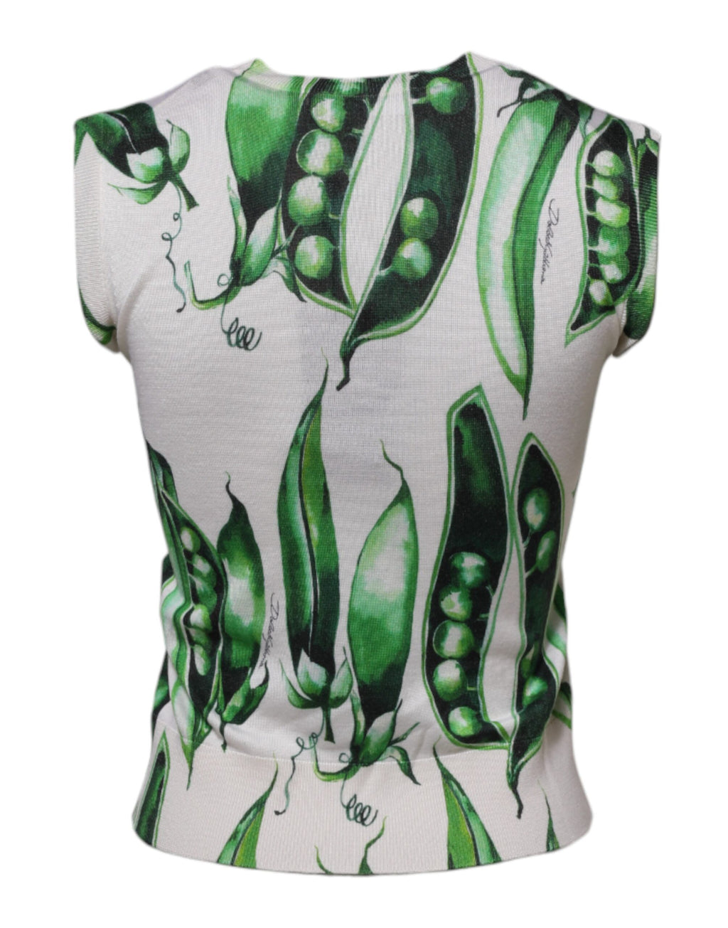 Chemisier sans manches Dolce &amp; Gabbana à imprimé pois blancs et verts