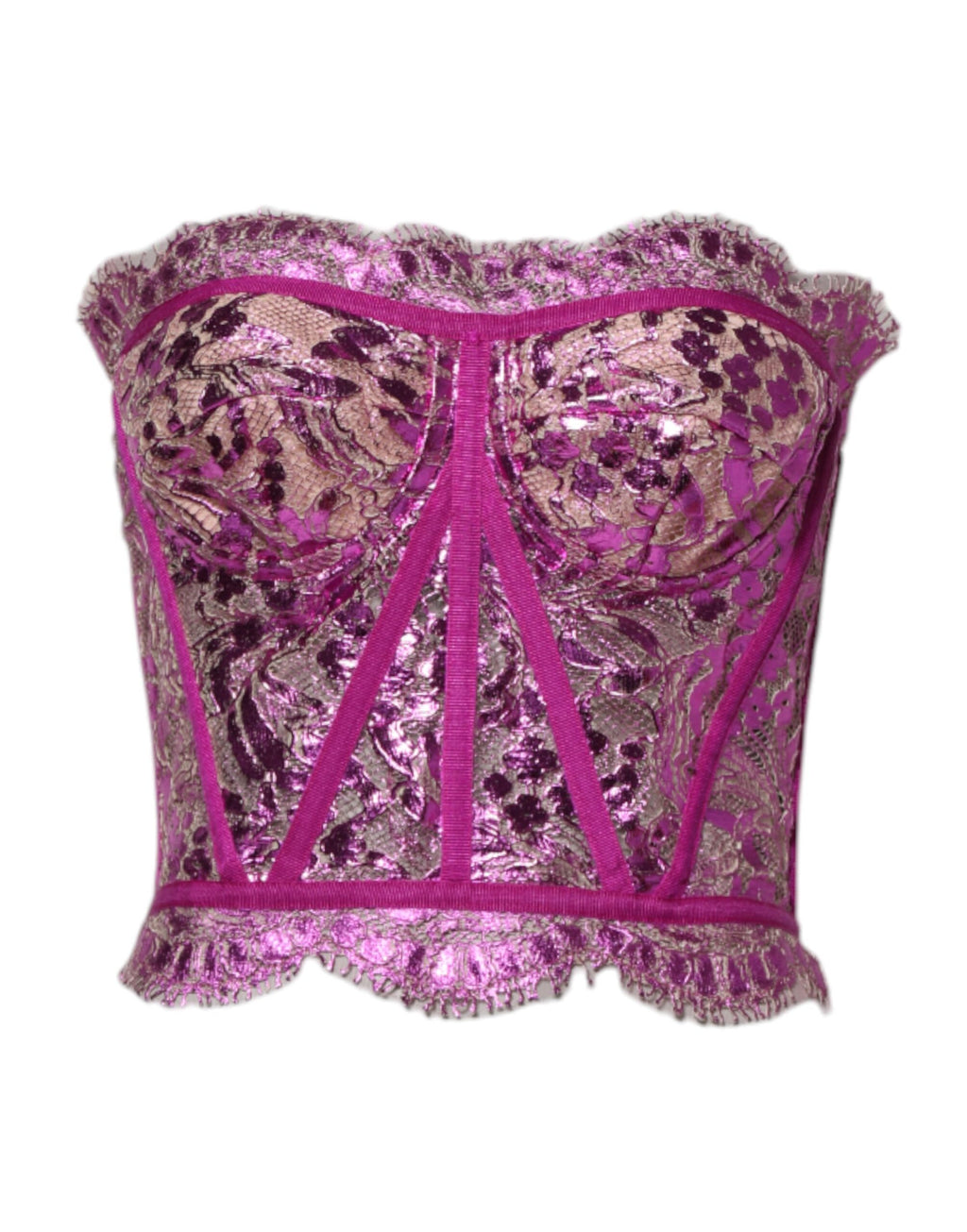 Dolce &amp; Gabbana Haut bustier rose sans manches style corset