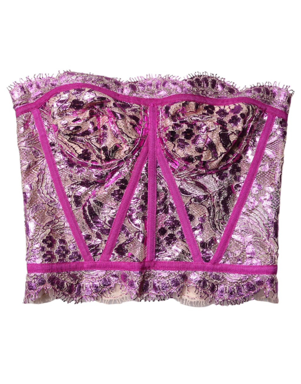 Dolce &amp; Gabbana Haut bustier rose sans manches style corset
