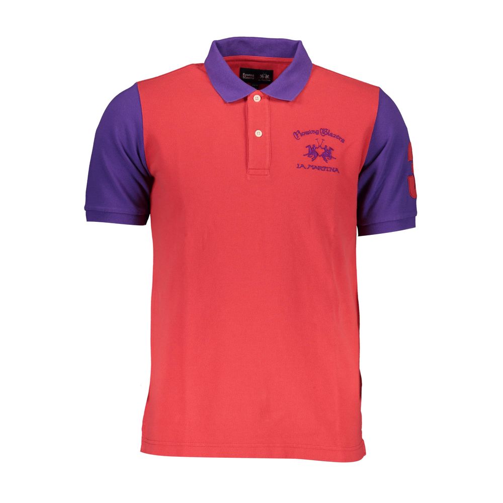 La Martina Poloshirt aus roter Baumwolle