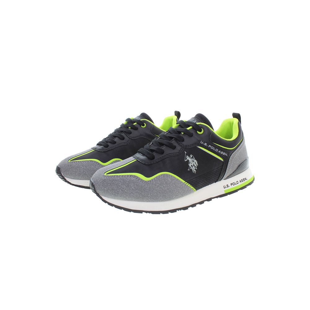 Baskets noires en polyester US POLO ASSN.