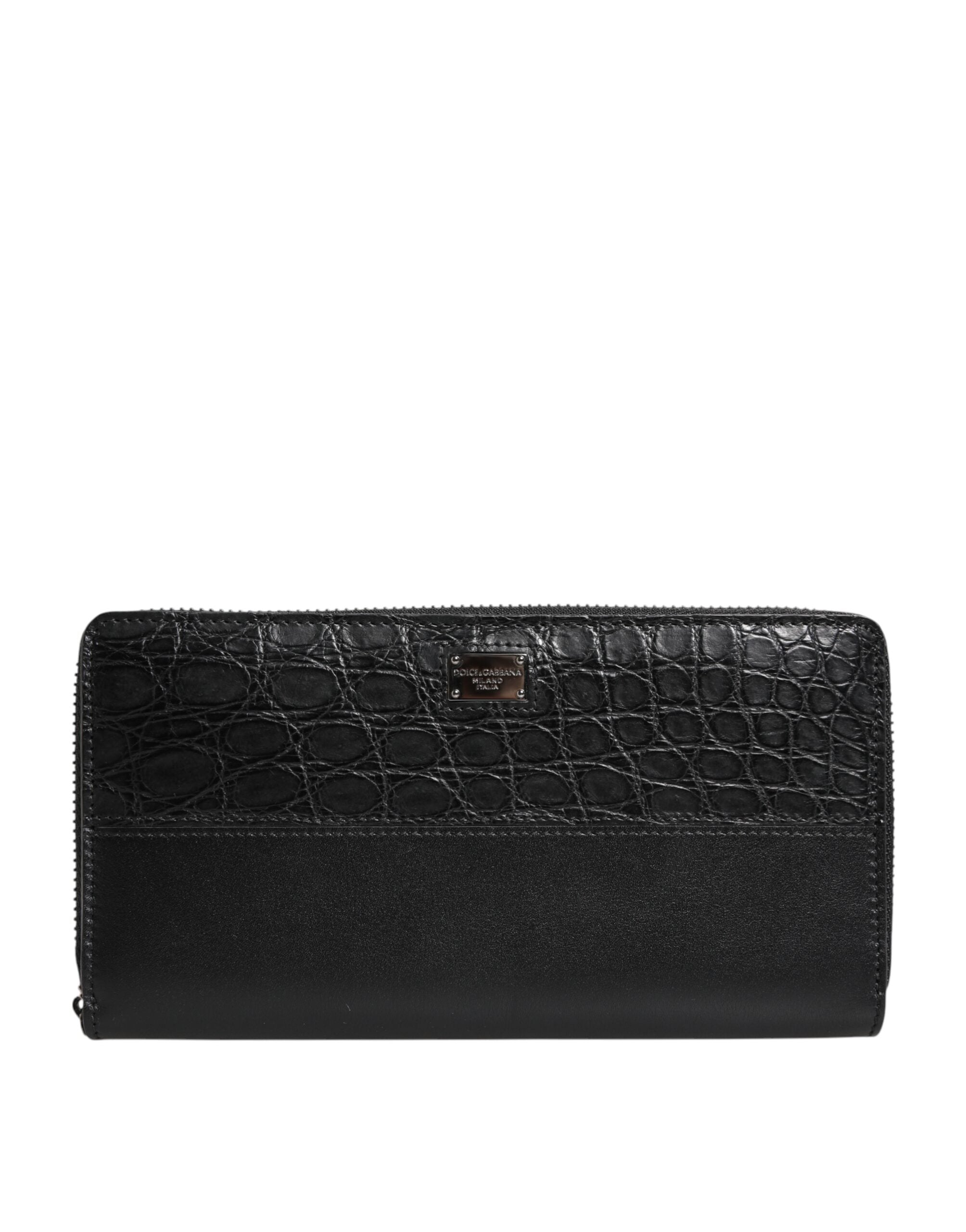 Portefeuille continental Dolce &amp; Gabbana en cuir d'autruche vert exquis