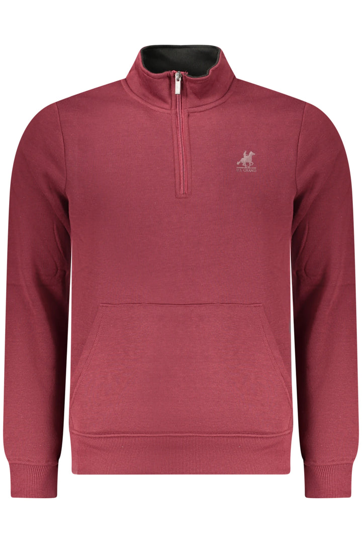 US GRAND MEN&#39;S RED ZIP-UP SWEATSHIRT