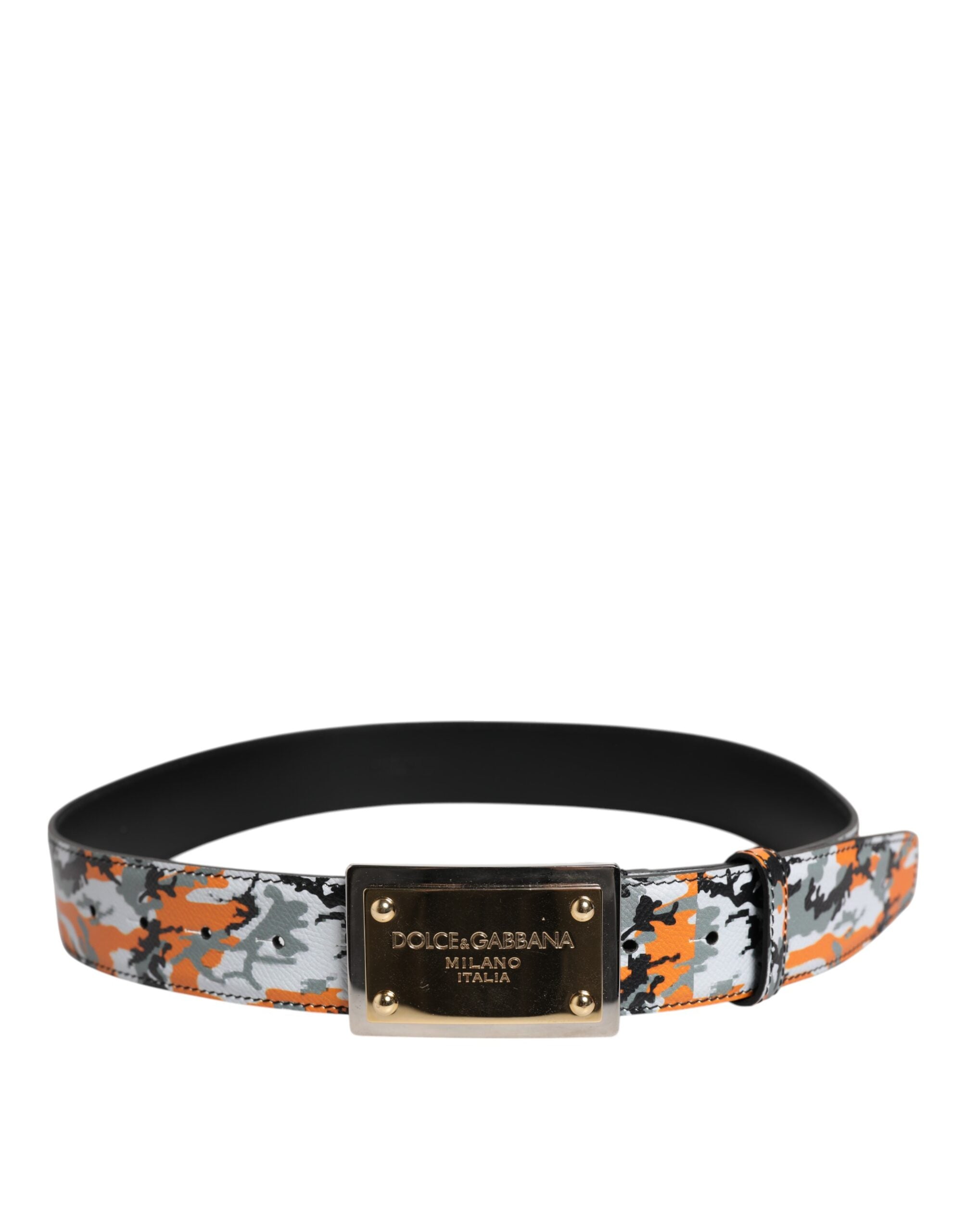 Ceinture à boucle métallique avec logo camouflage multicolore Dolce &amp; Gabbana