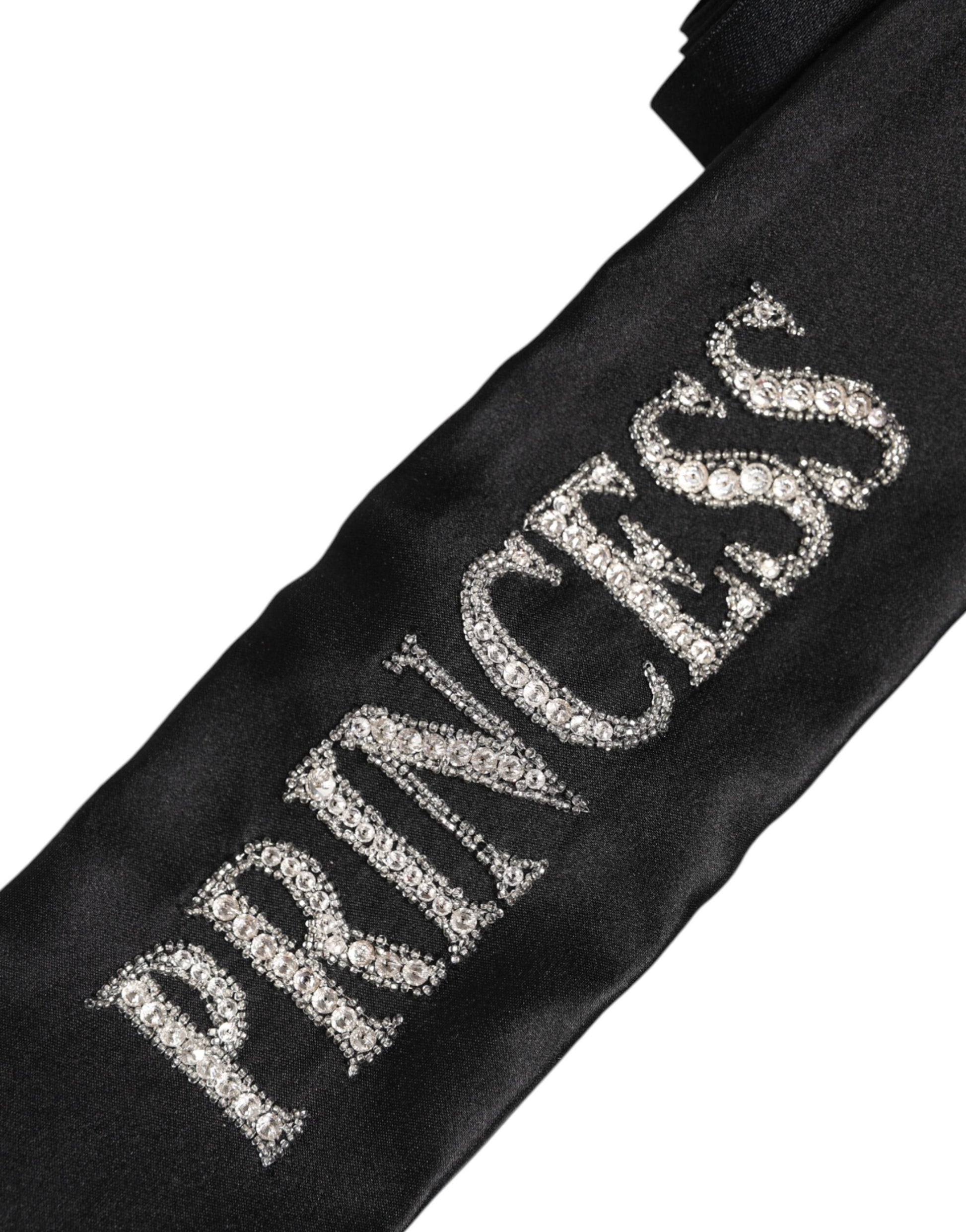 Dolce &amp; Gabbana Schwarzer geflochtener Taillengürtel „Princess Fantasy“