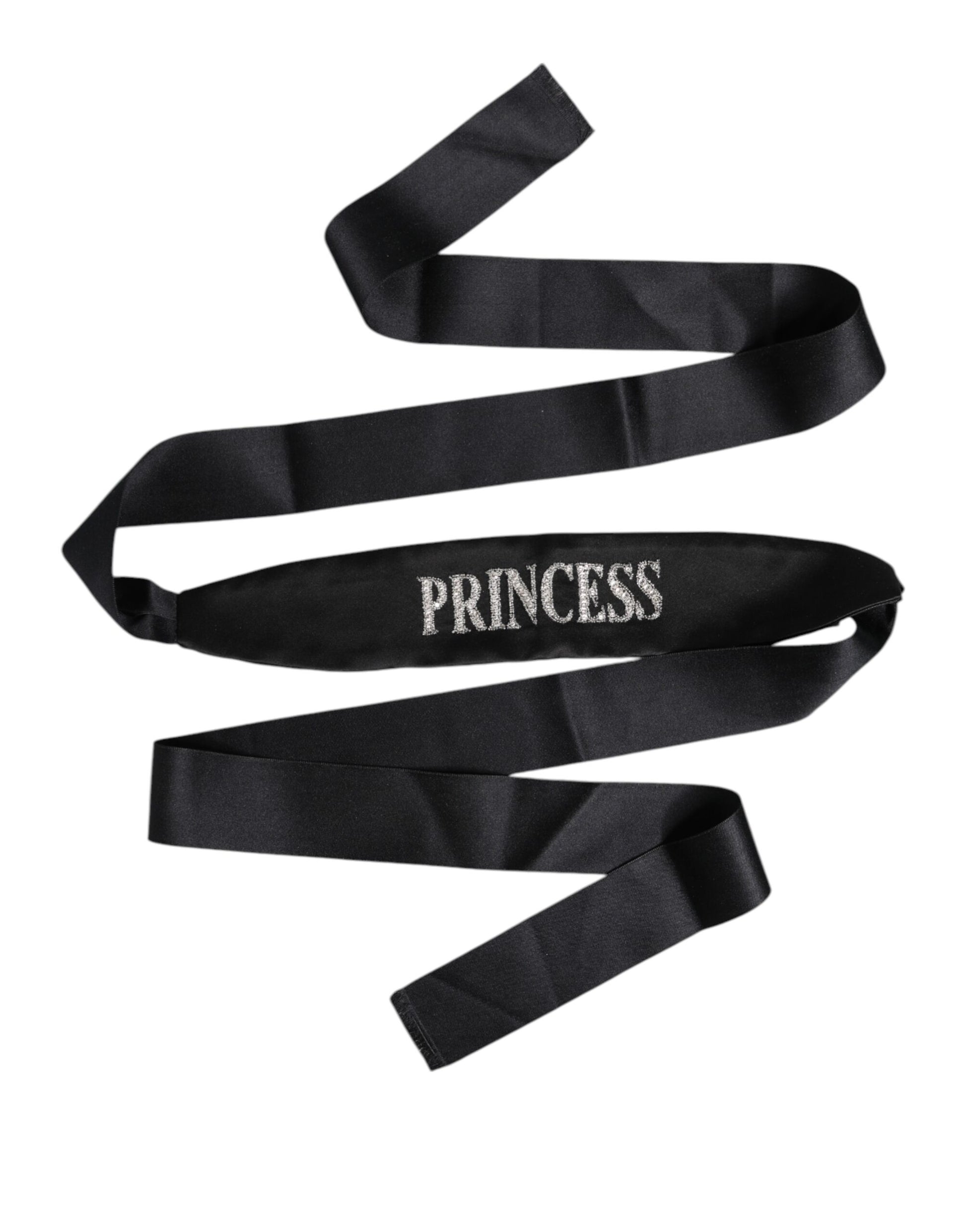 Dolce &amp; Gabbana Schwarzer geflochtener Taillengürtel „Princess Fantasy“