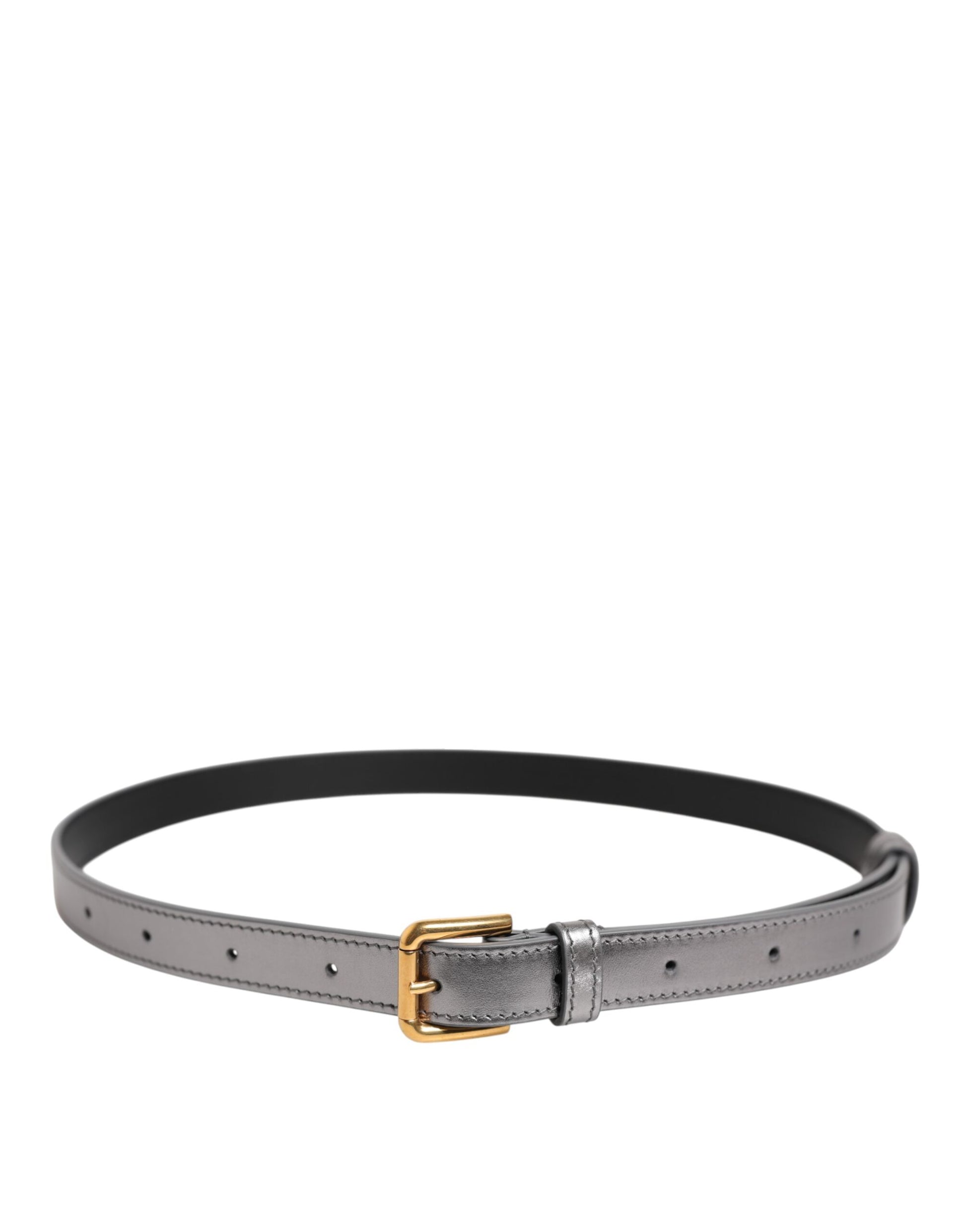 Dolce &amp; Gabbana – Silberner Taillengürtel aus Metall mit eingraviertem Logo