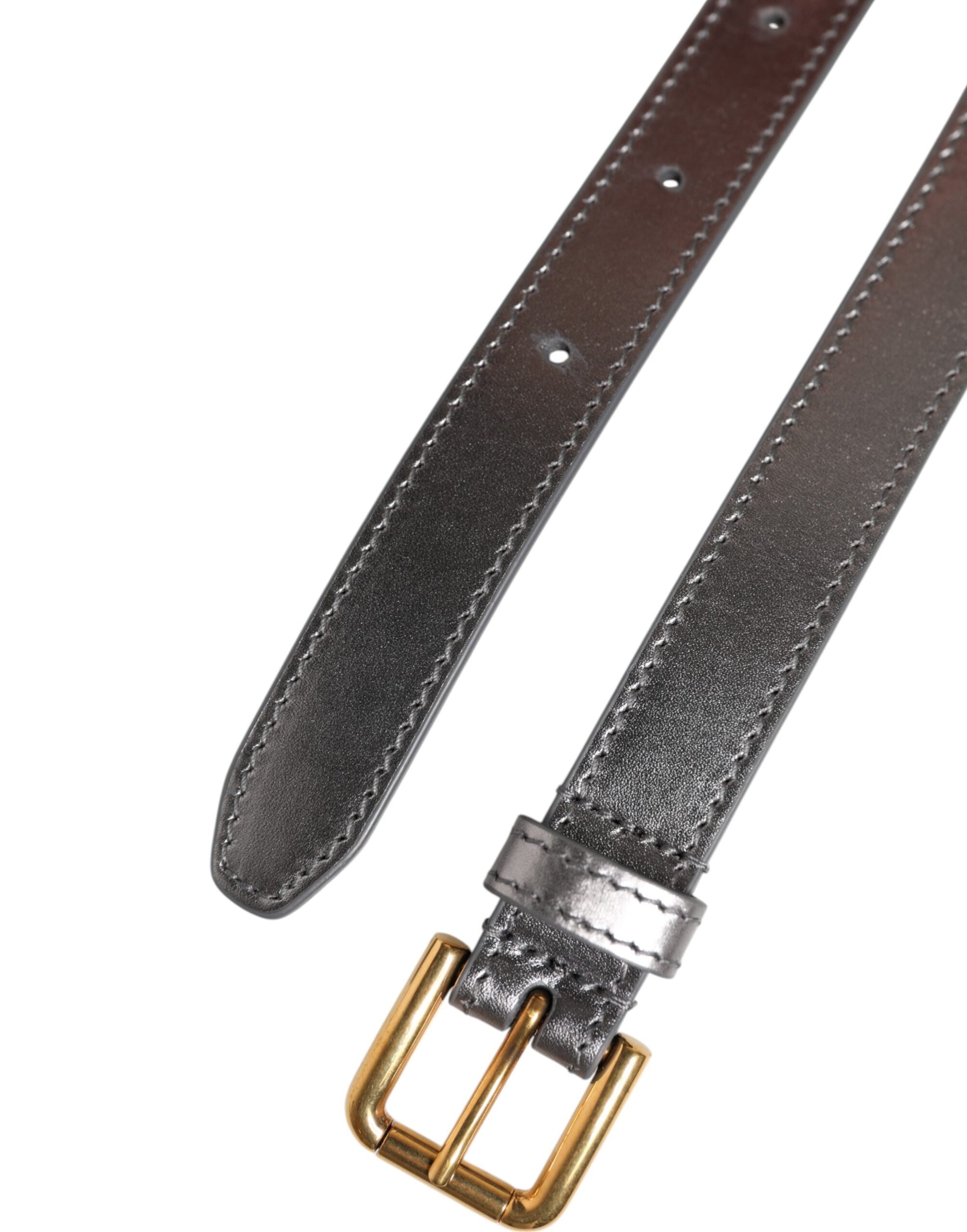 Dolce &amp; Gabbana – Silberner Taillengürtel aus Metall mit eingraviertem Logo