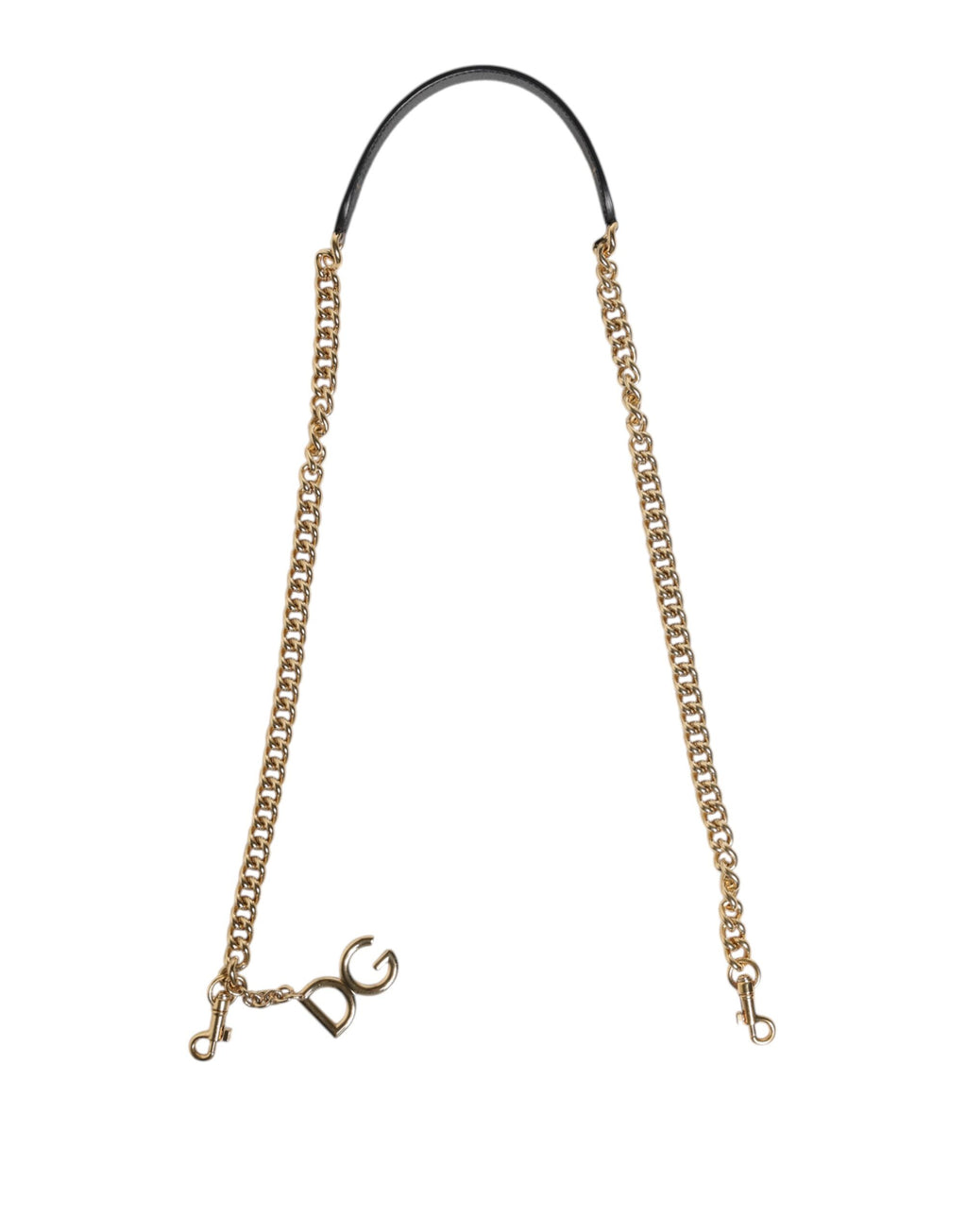 Bandoulière accessoire en laiton doré et chaîne léopard marron Dolce &amp; Gabbana