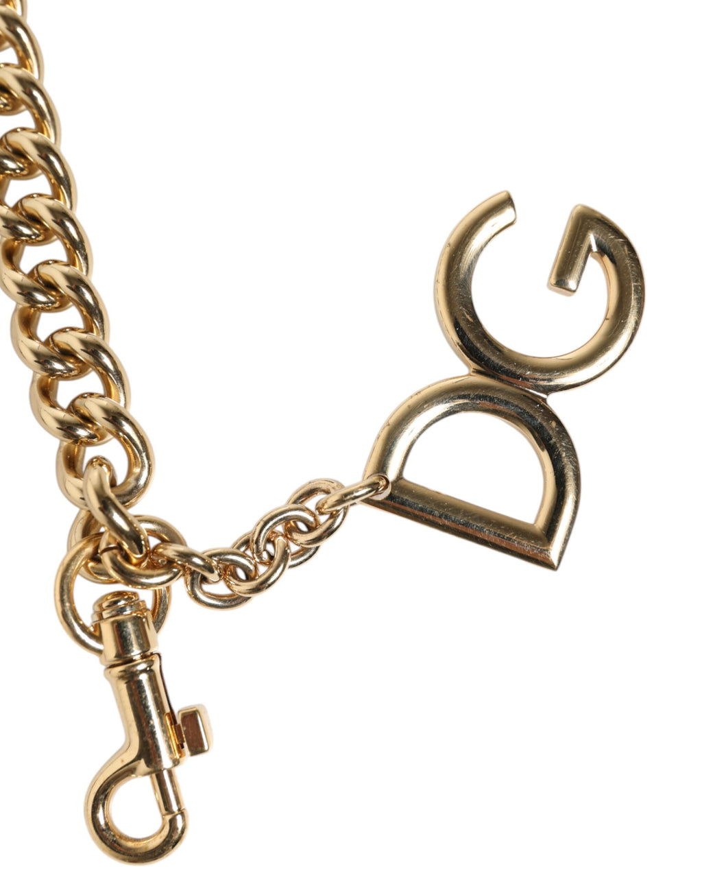 Bandoulière accessoire en laiton doré et chaîne léopard marron Dolce &amp; Gabbana