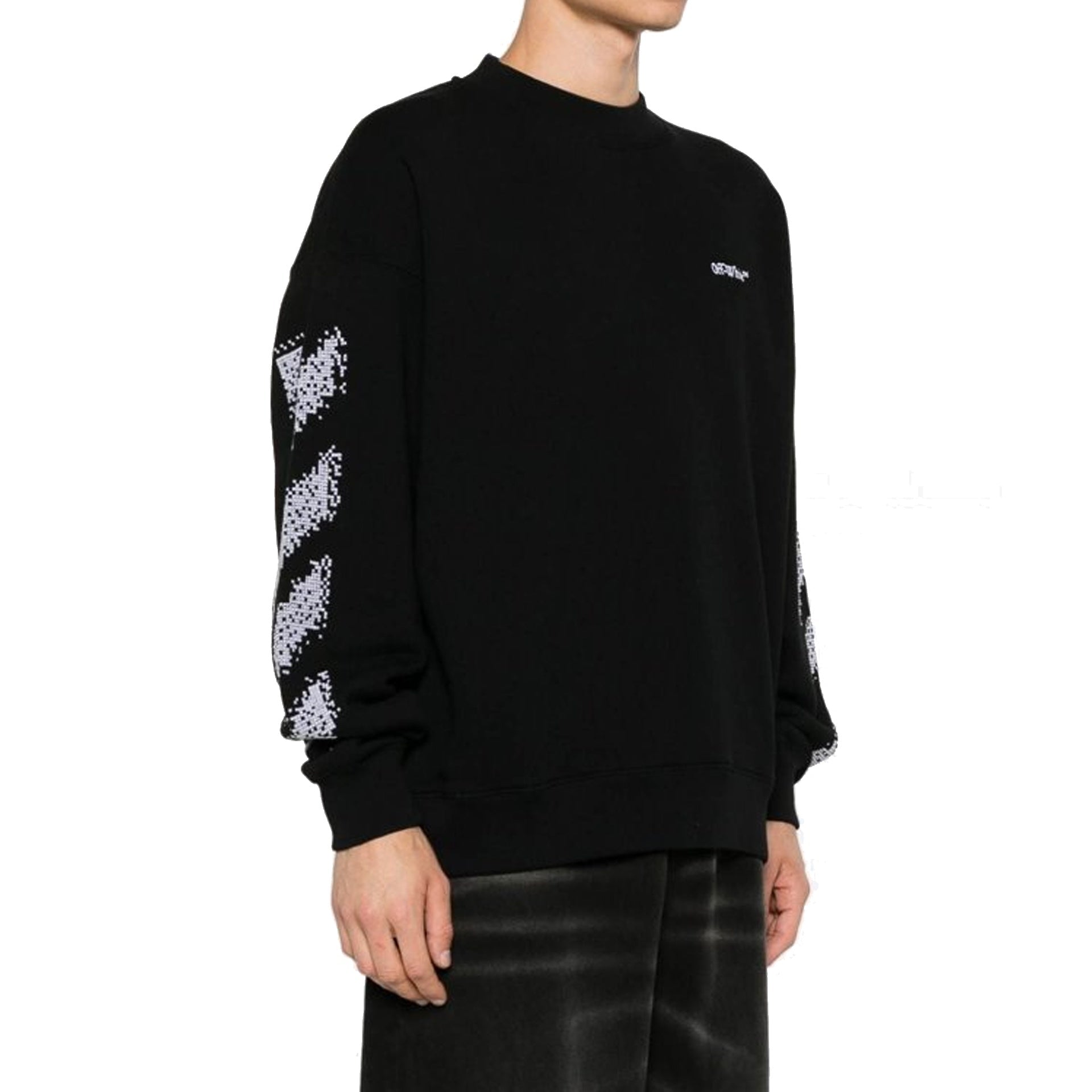 Off White Pixel Diag Sweatshirt - MEN CLOTHING - OFF - WHITE - Tluxy New