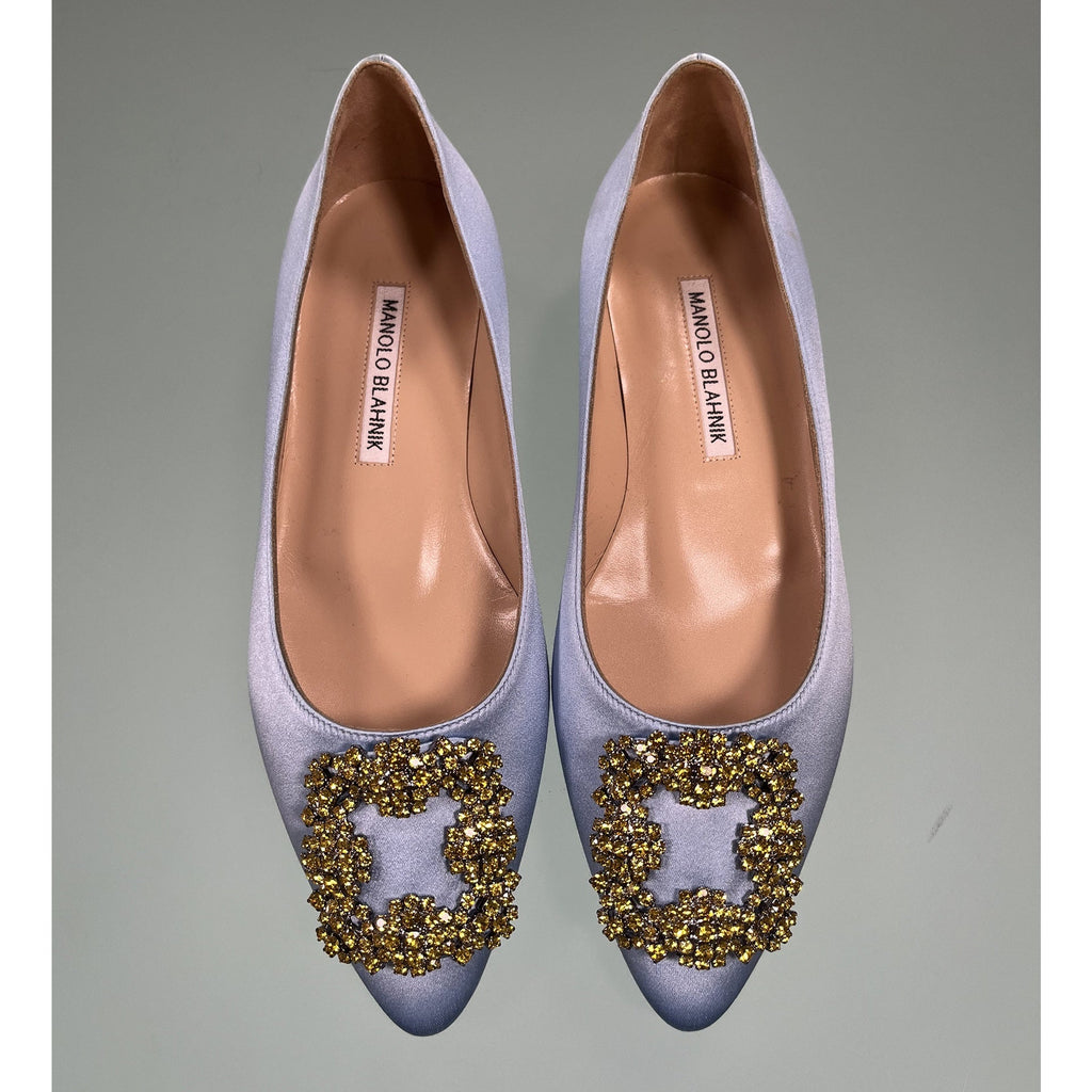 Manolo Blahnik Hangisi Flats - WOMEN SHOES - MANOLO BLAHNIK - Tluxy New