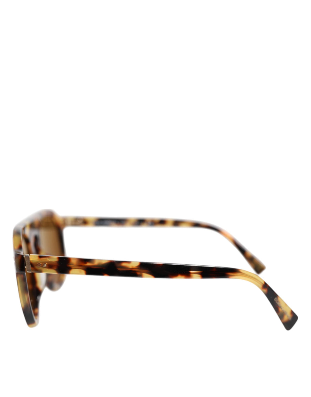 Lunettes de soleil rondes en acétate marron à imprimé léopard Dolce &amp; Gabbana
