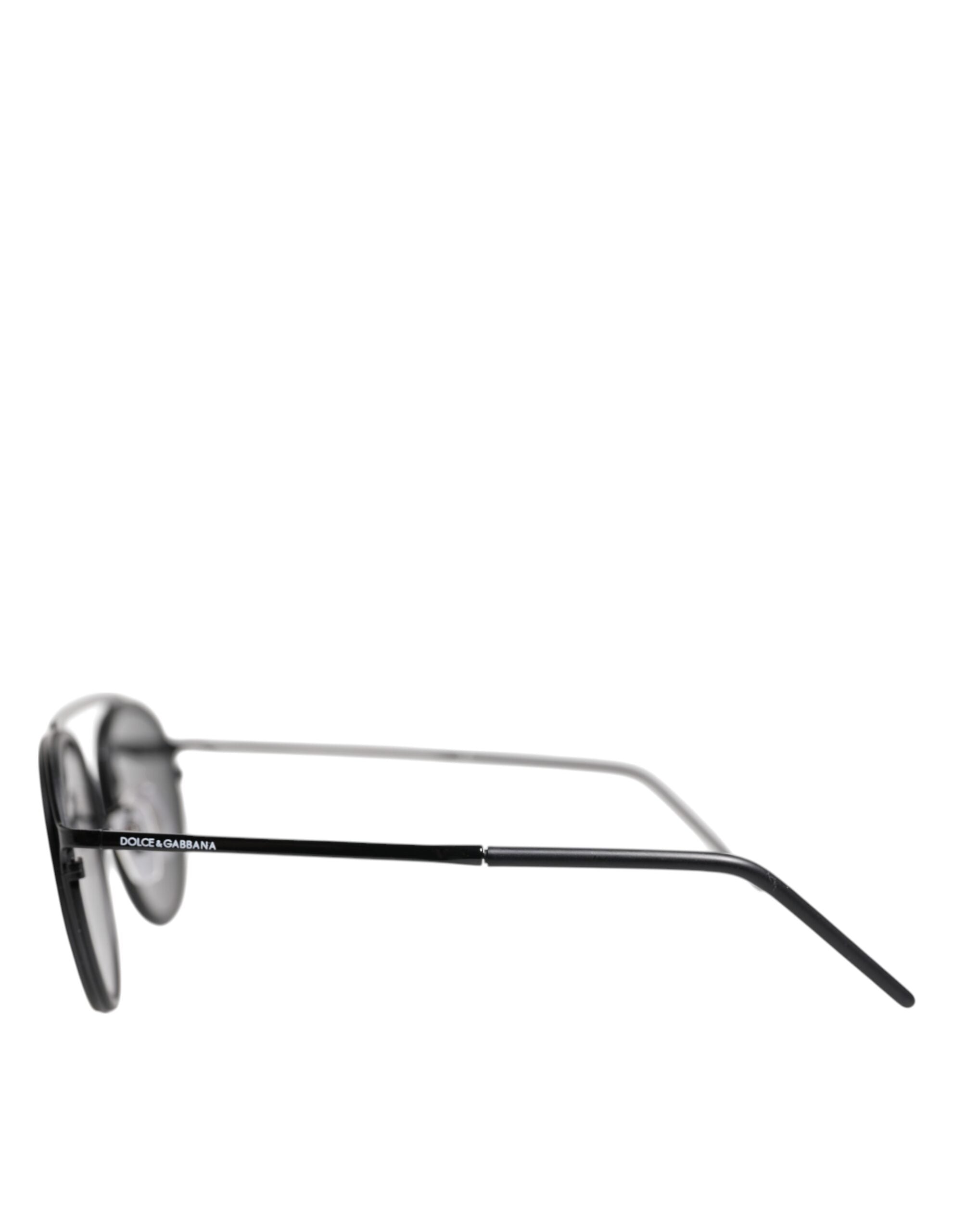 Lunettes de soleil rondes Dolce &amp; Gabbana noir mat DG2276 à monture métallique
