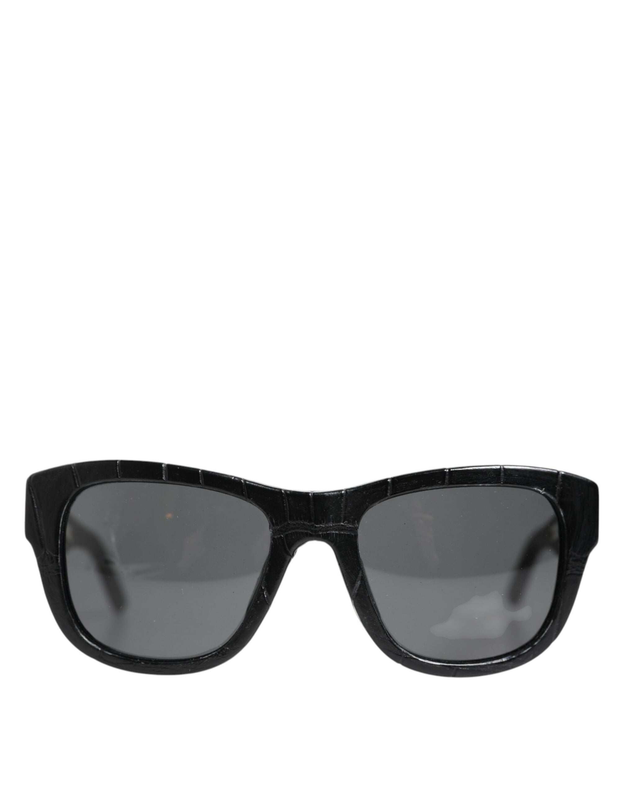 Dolce &amp; Gabbana – Sonnenbrille mit getönten Gläsern und schwarzem Lederrahmen DG4177