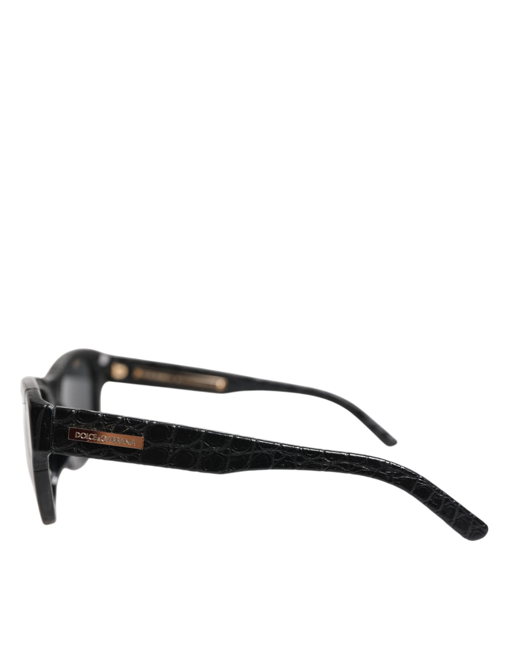 Lunettes de soleil Dolce &amp; Gabbana DG4177 à monture en cuir noir et verres teintés