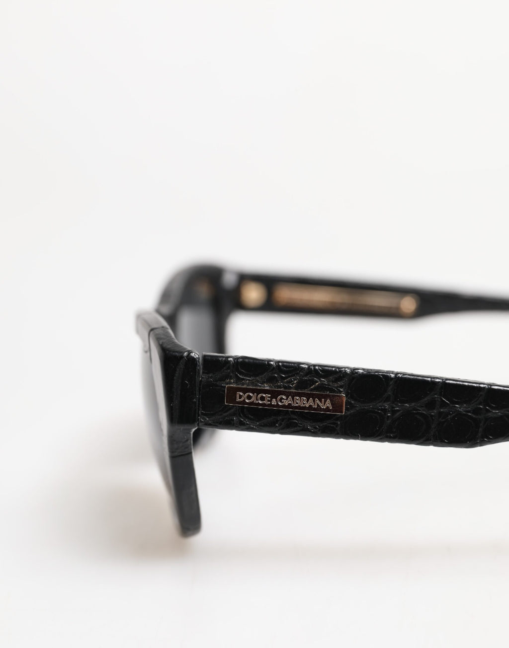 Lunettes de soleil Dolce &amp; Gabbana DG4177 à monture en cuir noir et verres teintés