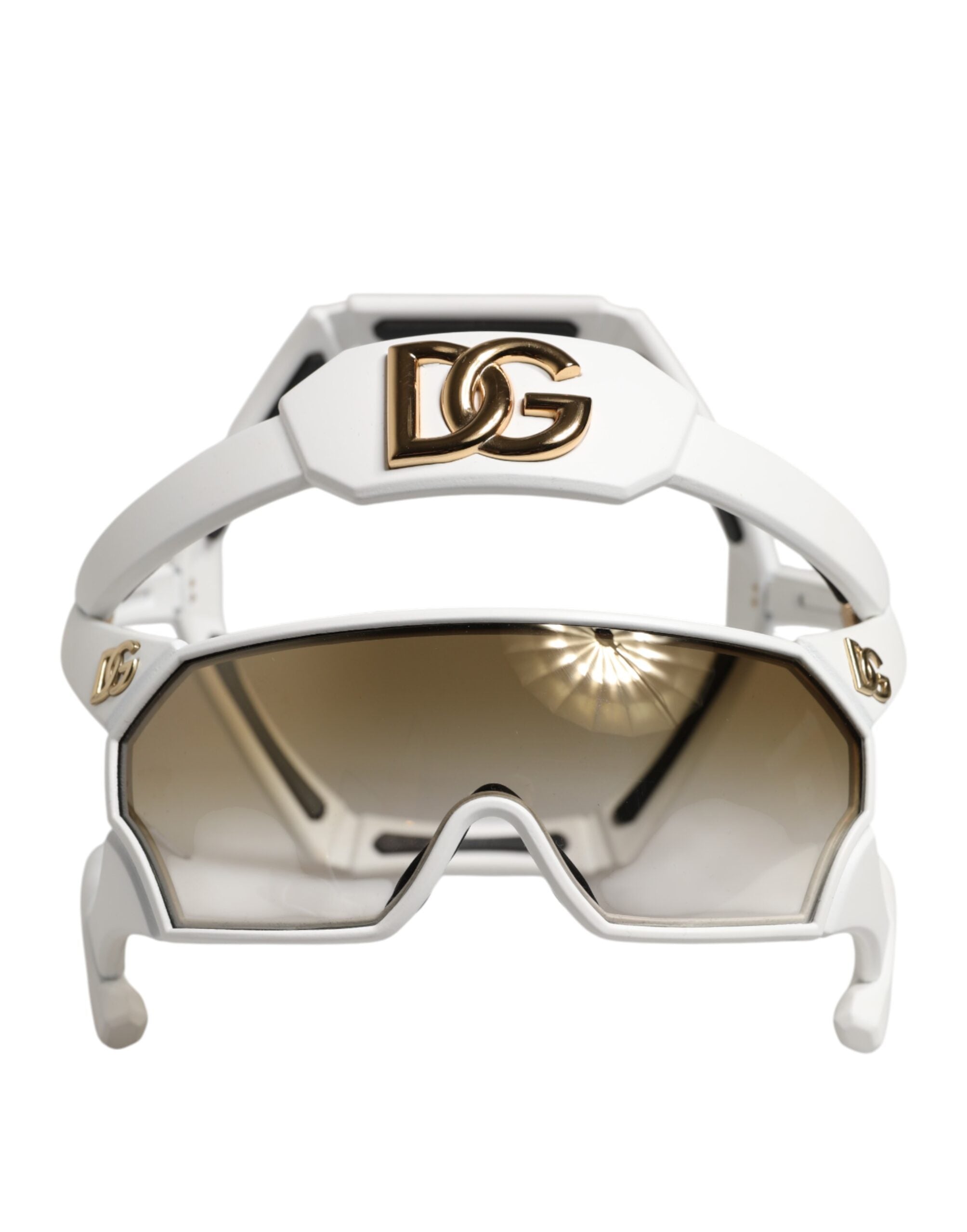 Dolce &amp; Gabbana – Sonnenbrille „Next Generation Mask Eyewear“ aus weißem Acetat
