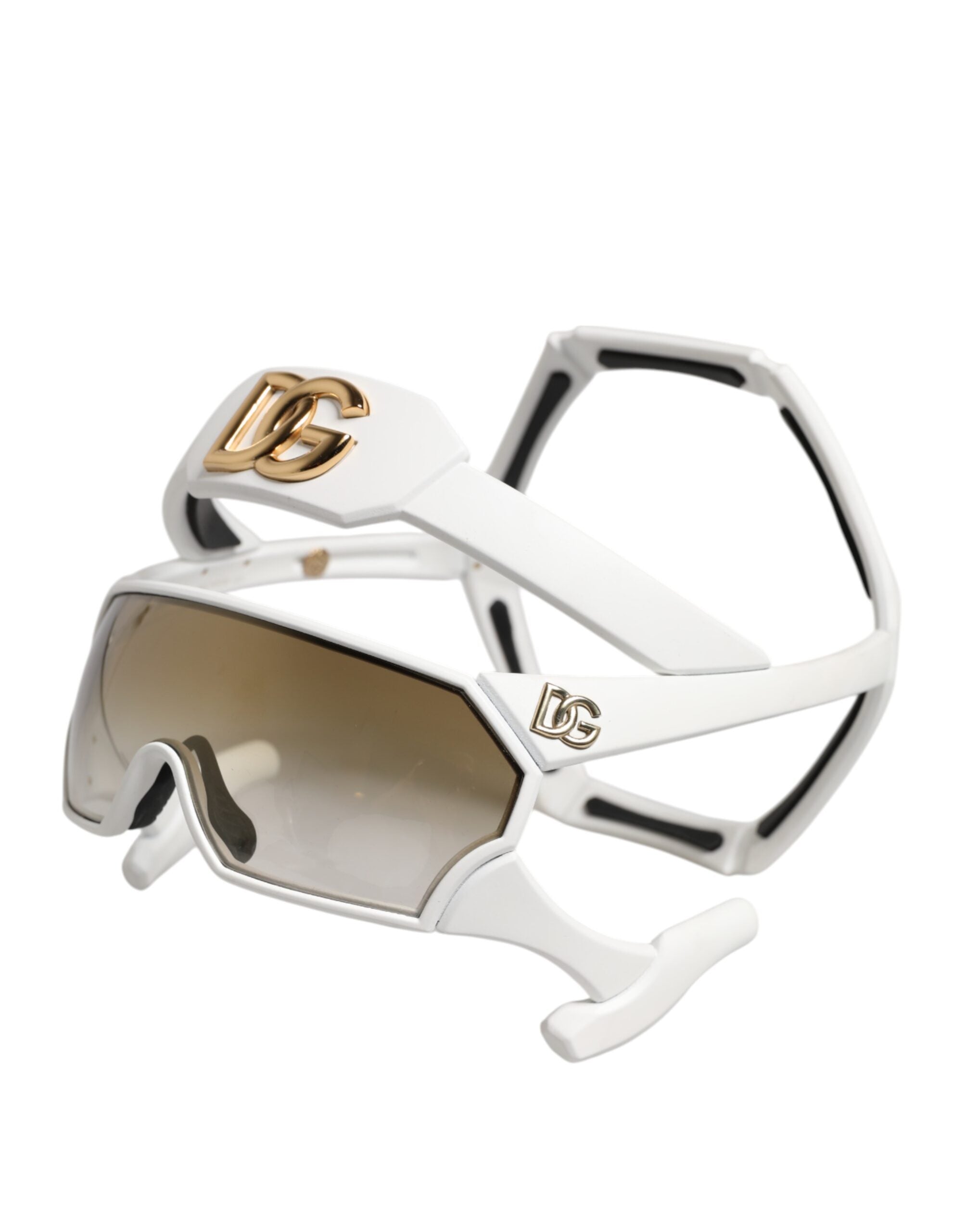 Dolce &amp; Gabbana – Sonnenbrille „Next Generation Mask Eyewear“ aus weißem Acetat