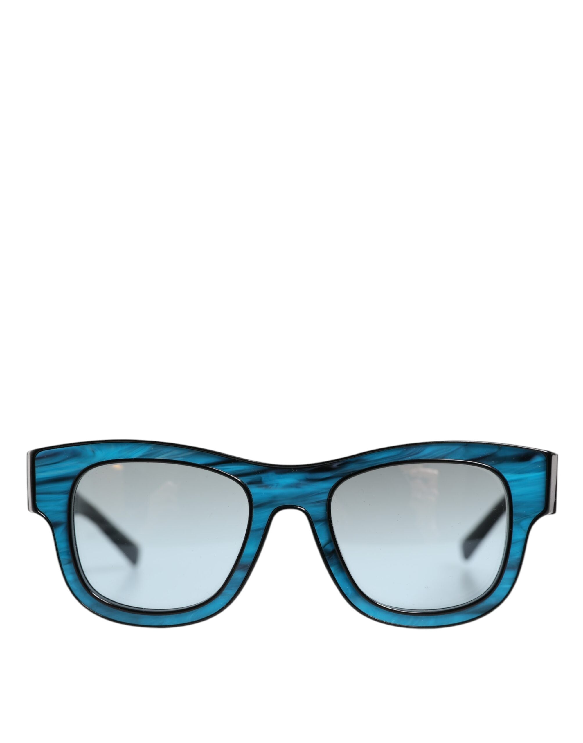 Dolce &amp; Gabbana Blau Schwarz Marmoriertes Metall DG2215K Brillen Sonnenbrille