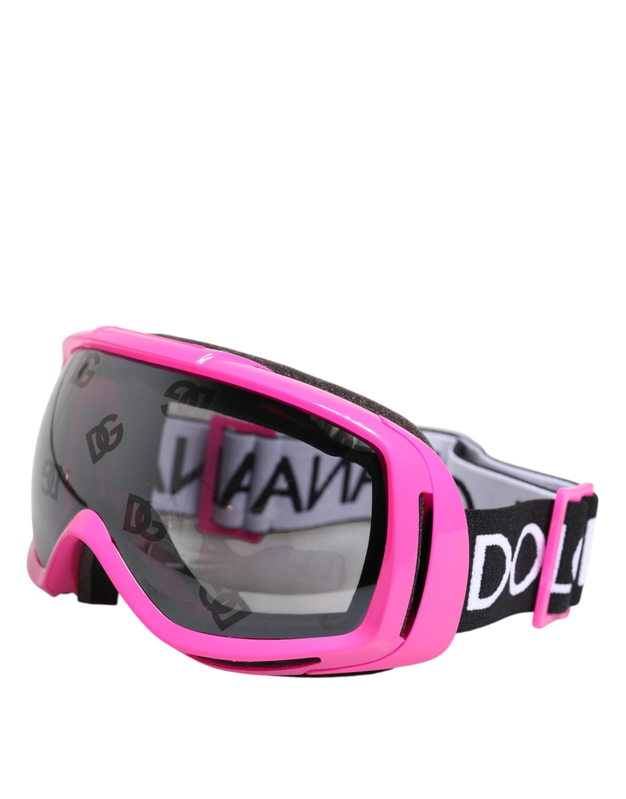 Dolce &amp; Gabbana Fuchsia Pink Logo Skibrille DG6182 Maske Sonnenbrille
