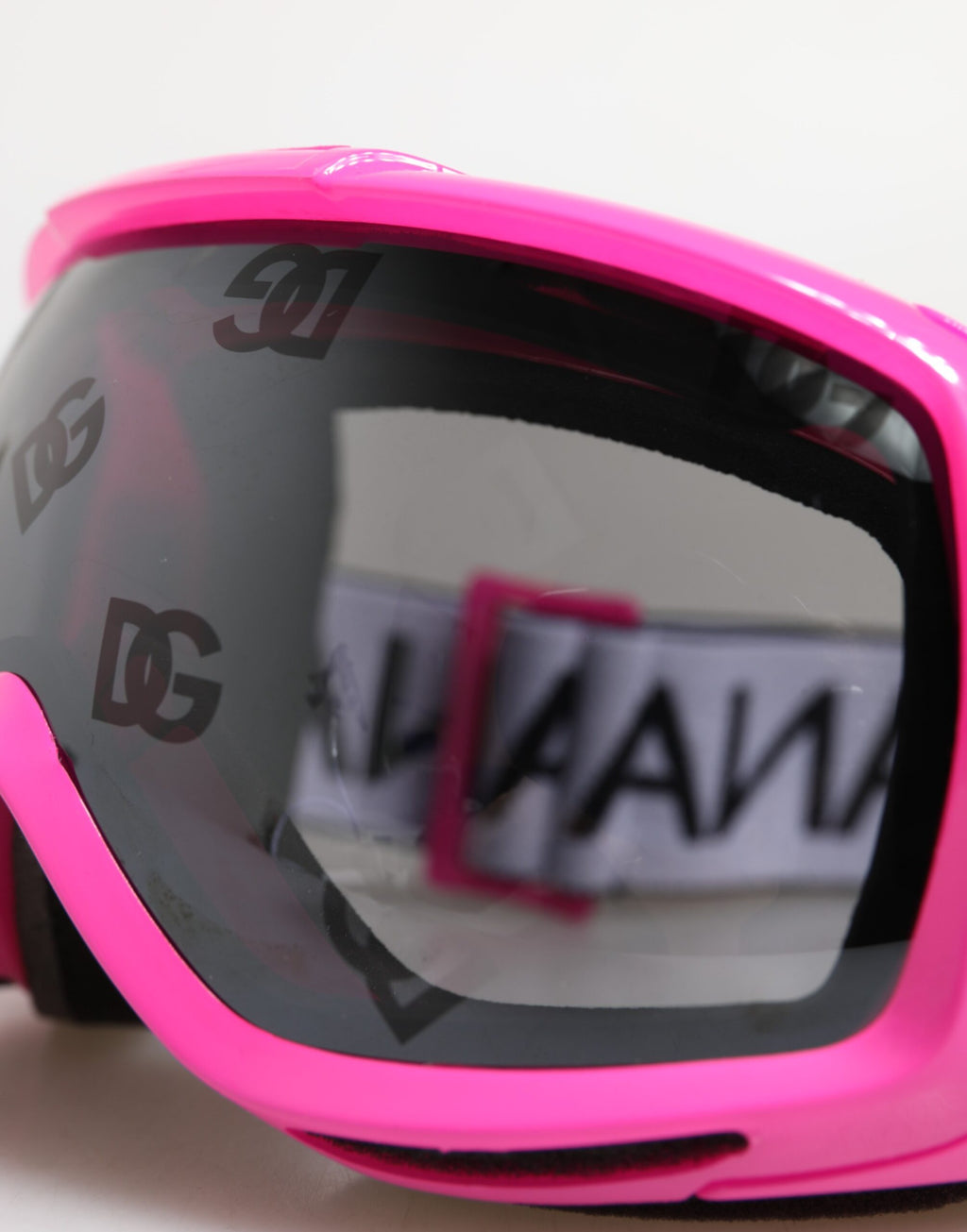 Dolce &amp; Gabbana Fuchsia Pink Logo Skibrille DG6182 Maske Sonnenbrille