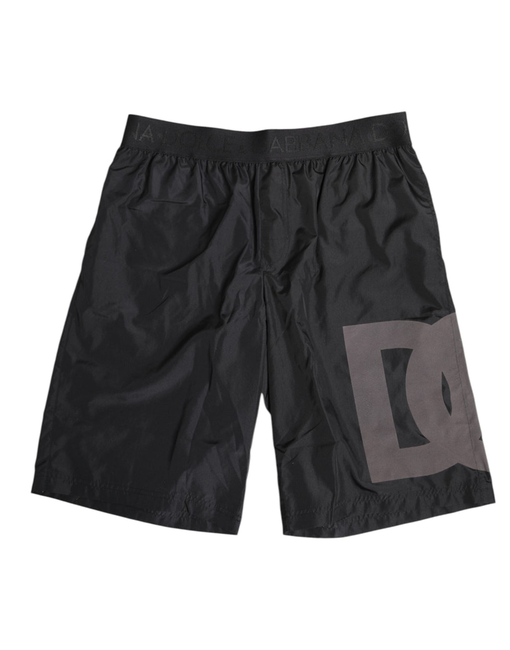Dolce &amp; Gabbana – Schwarze Strandmode mit Logo-Print für Herren