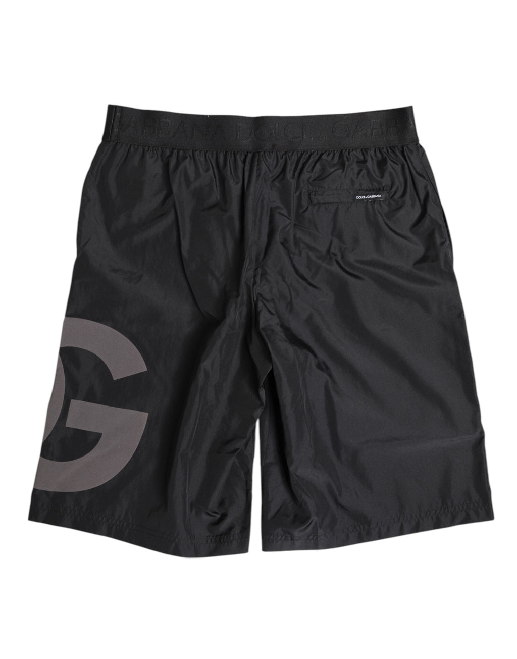 Dolce &amp; Gabbana – Schwarze Strandmode mit Logo-Print für Herren