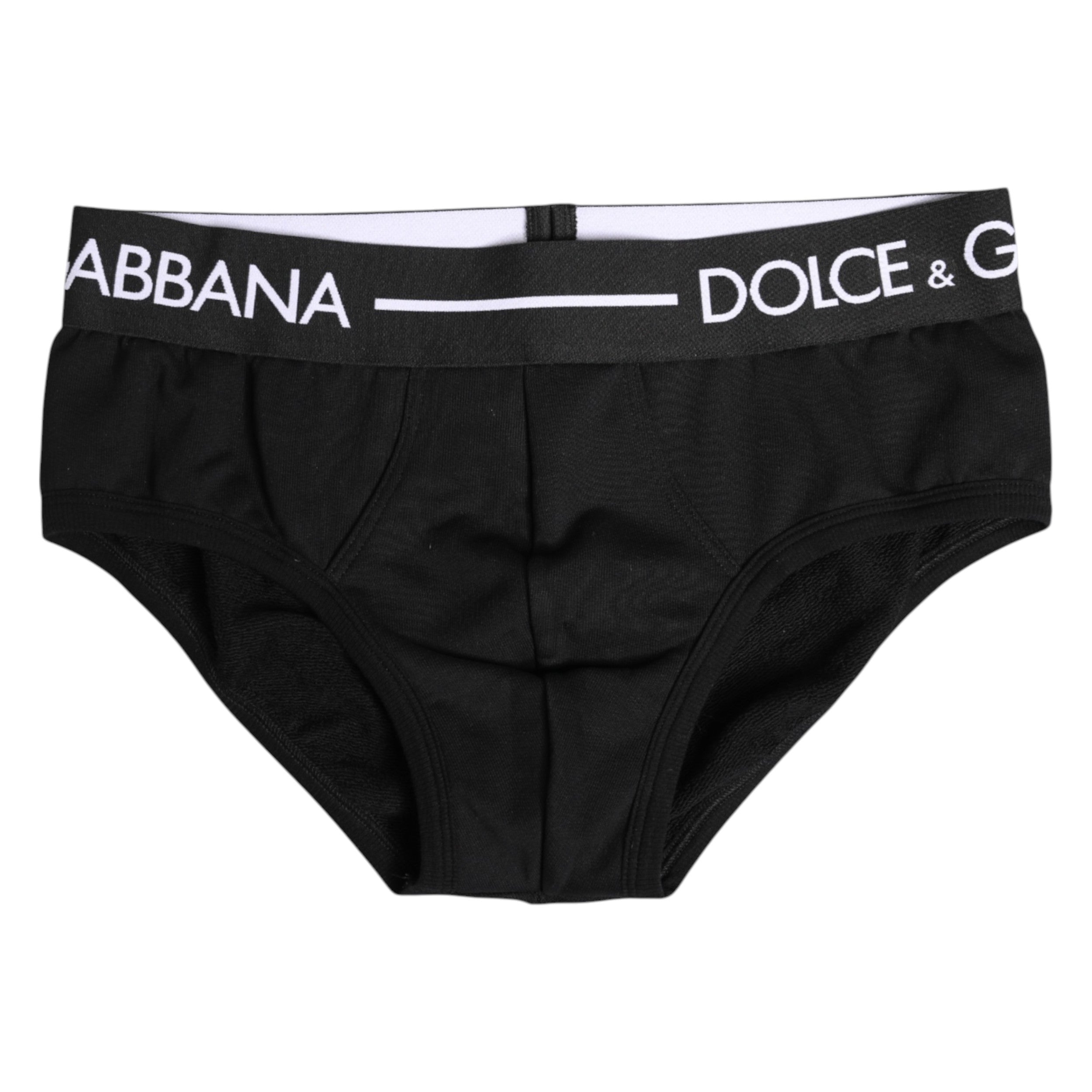 Sous-vêtement classique en coton stretch noir Dolce &amp; Gabbana
