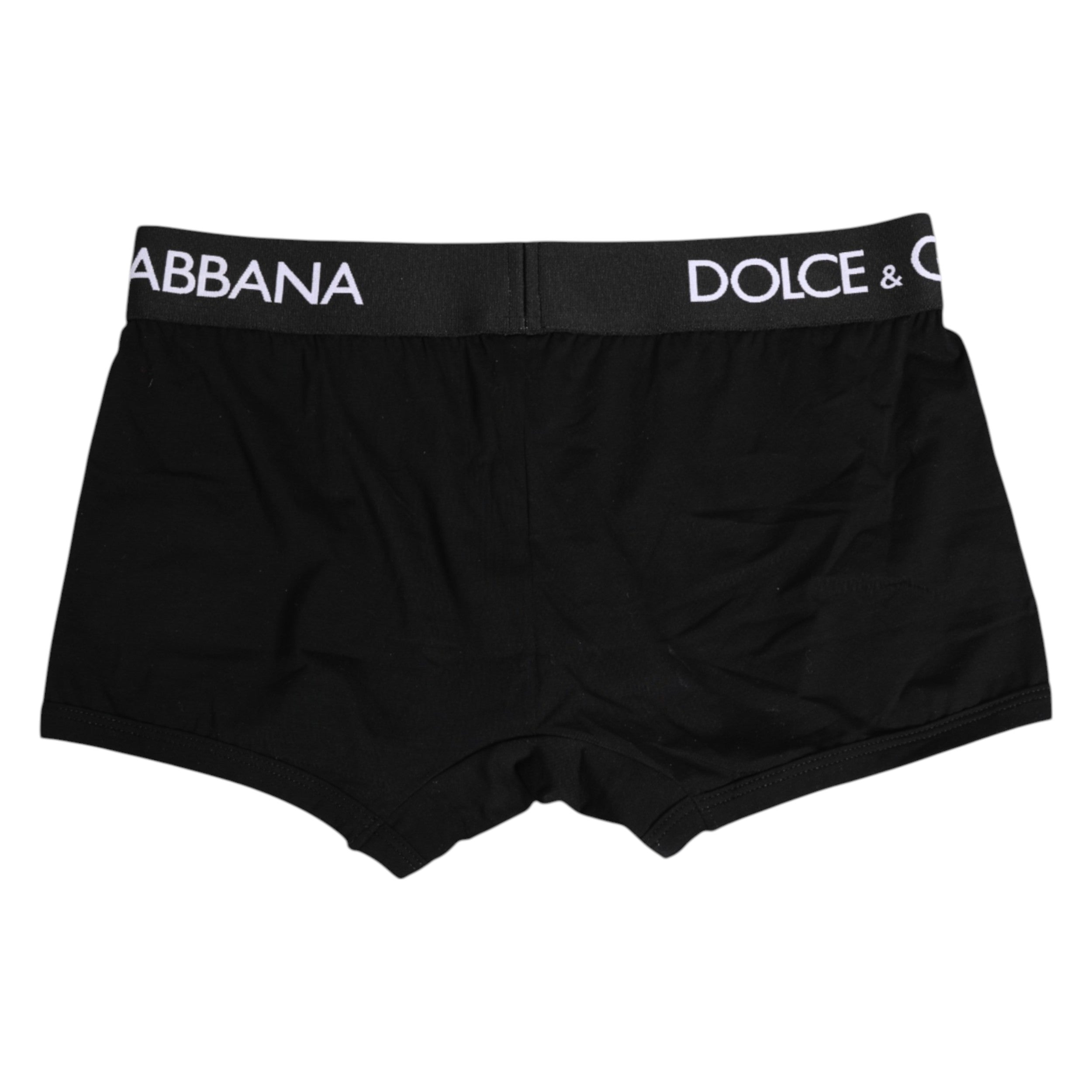 Boxer classique en coton stretch noir Dolce &amp; Gabbana