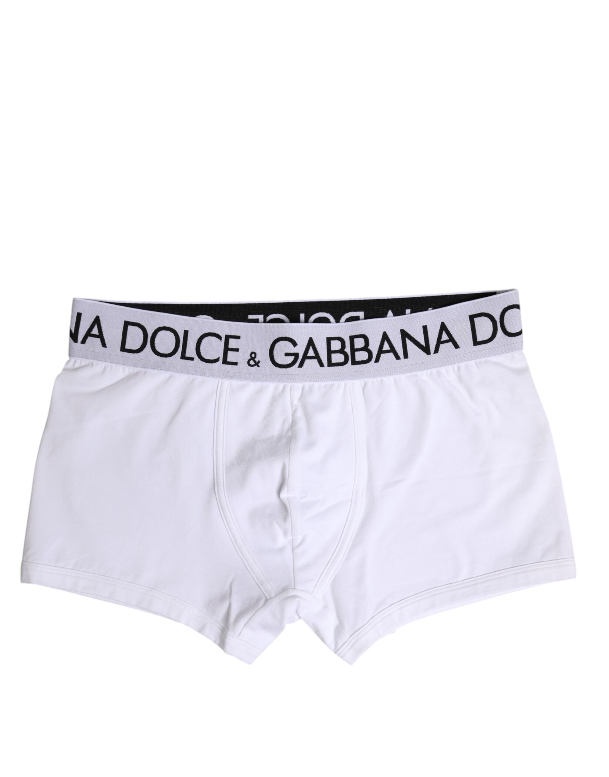 Boxer classique en coton stretch blanc Dolce &amp; Gabbana