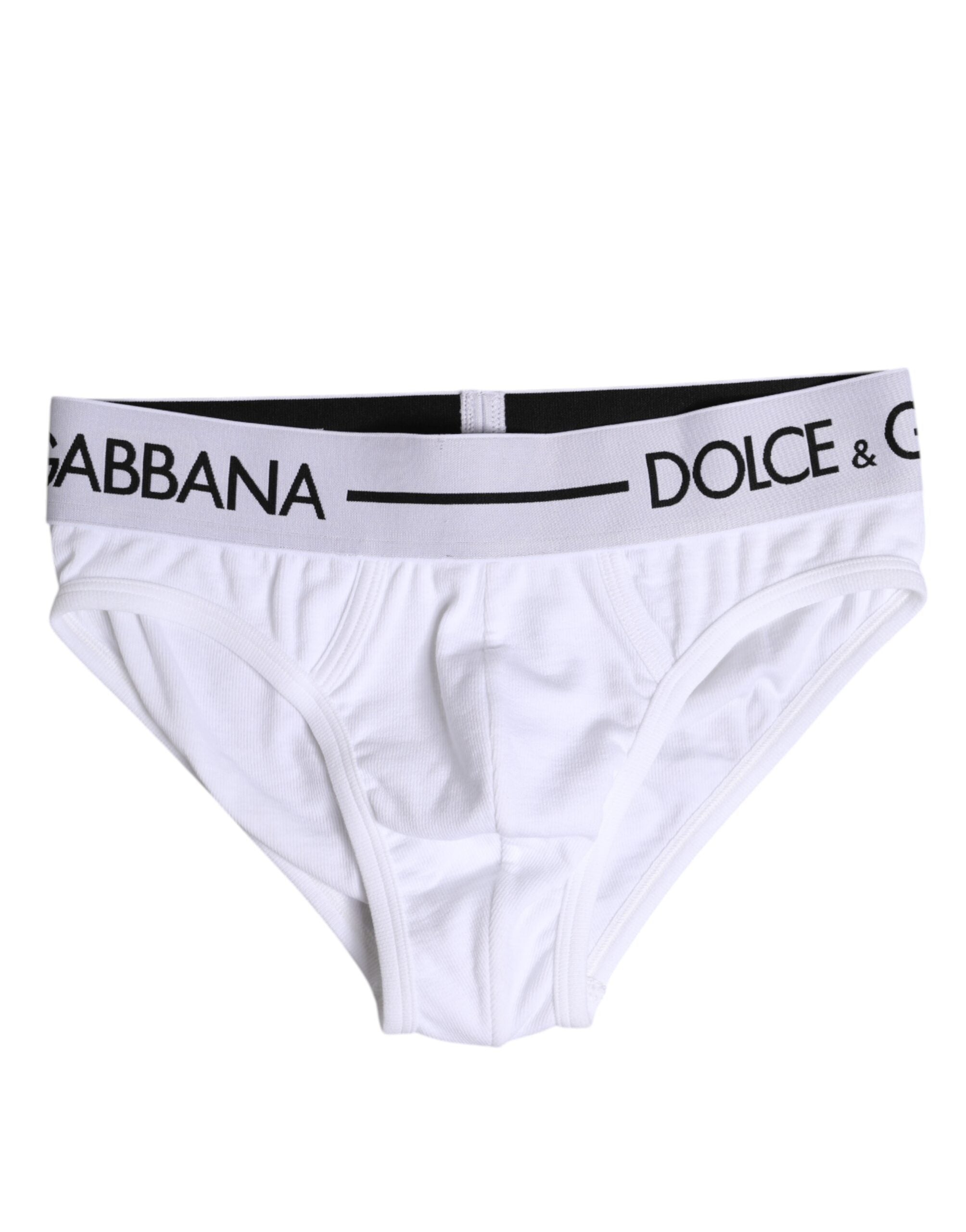 Dolce &amp; Gabbana – Weiße Slips aus Stretch-Baumwolle in normaler Passform