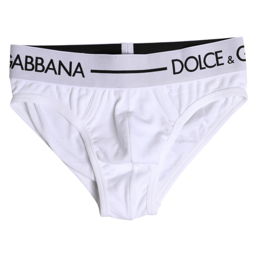 Dolce &amp; Gabbana – Weiße Slips aus Stretch-Baumwolle in normaler Passform