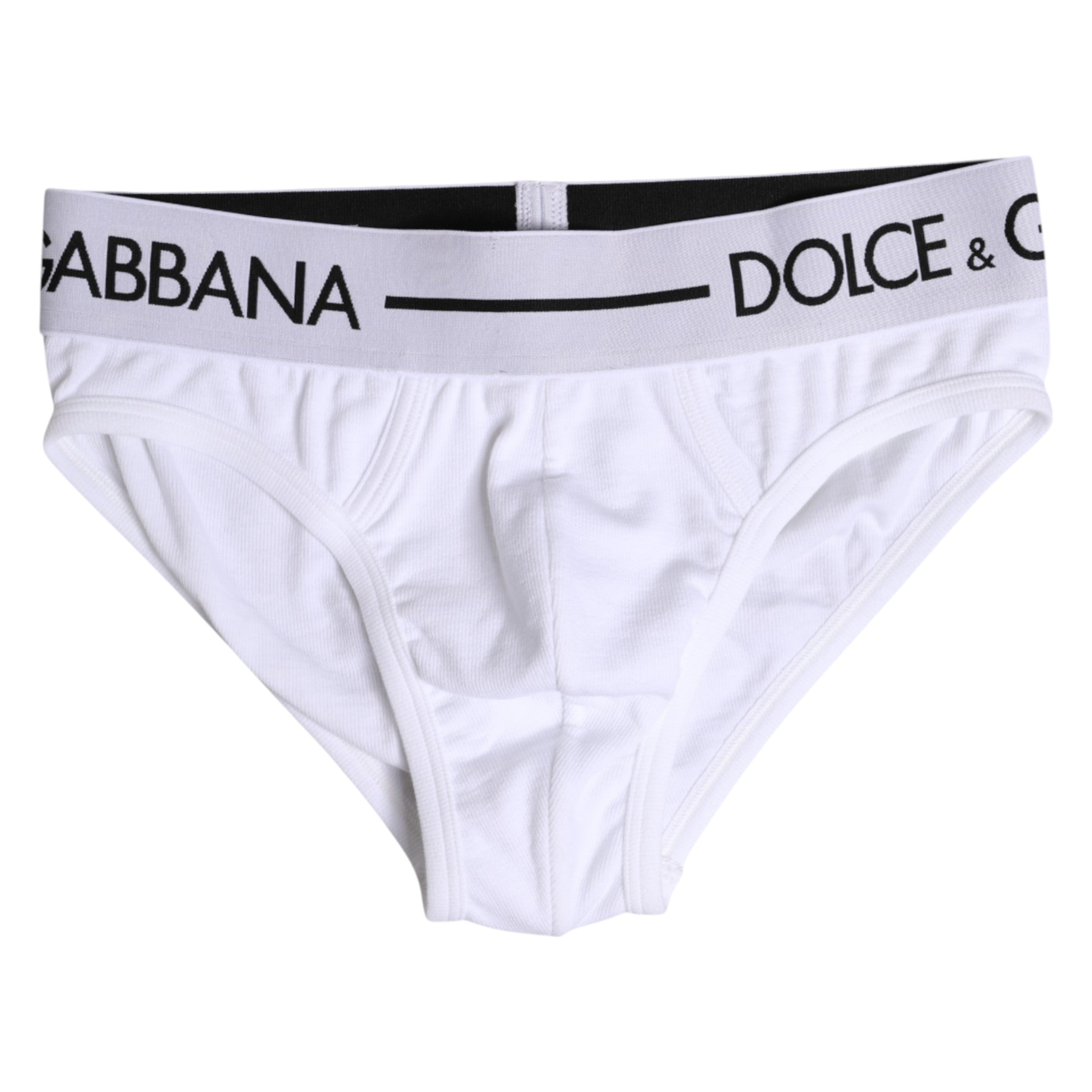 Dolce &amp; Gabbana – Weiße Slips aus Stretch-Baumwolle in normaler Passform