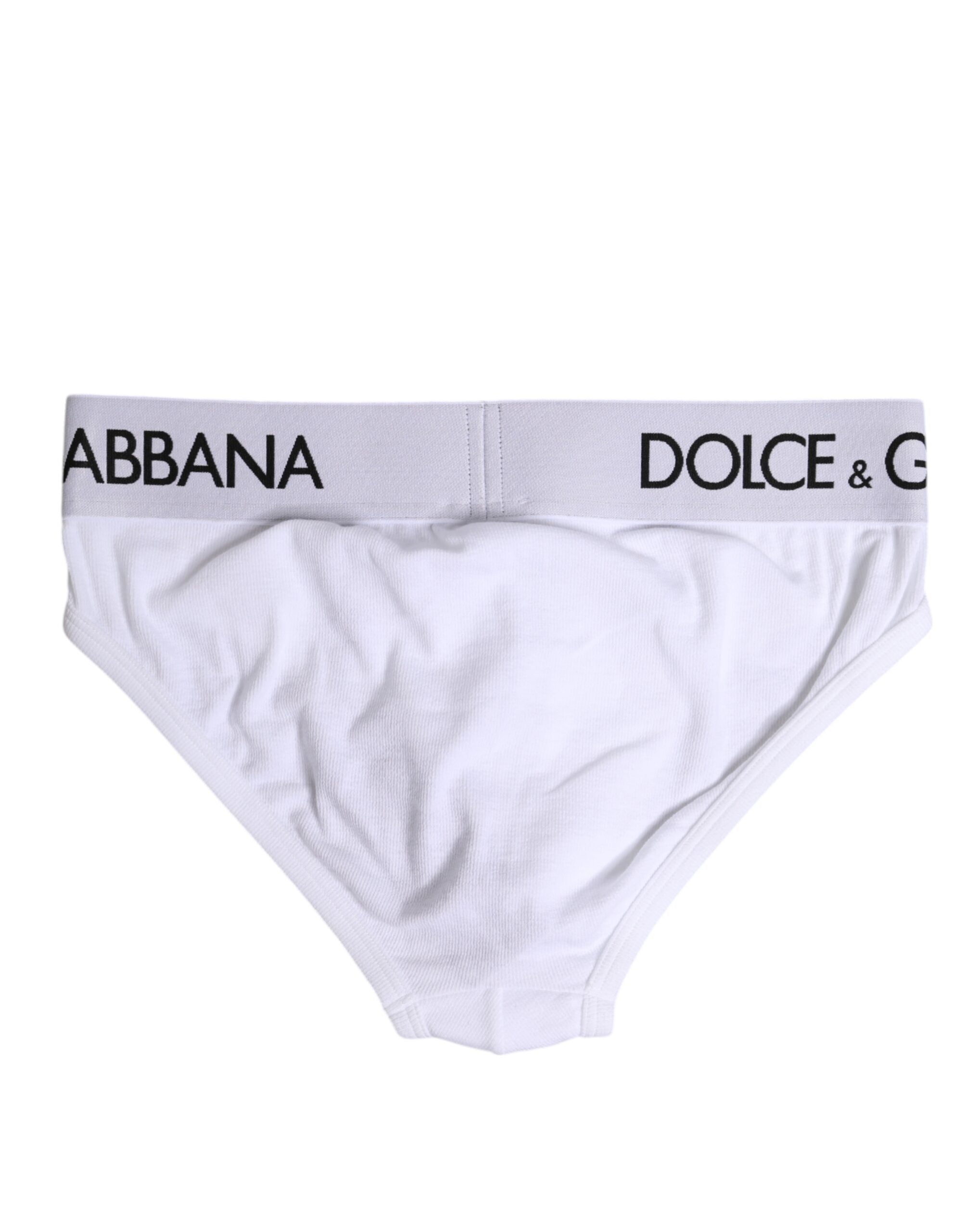 Dolce &amp; Gabbana – Weiße Slips aus Stretch-Baumwolle in normaler Passform