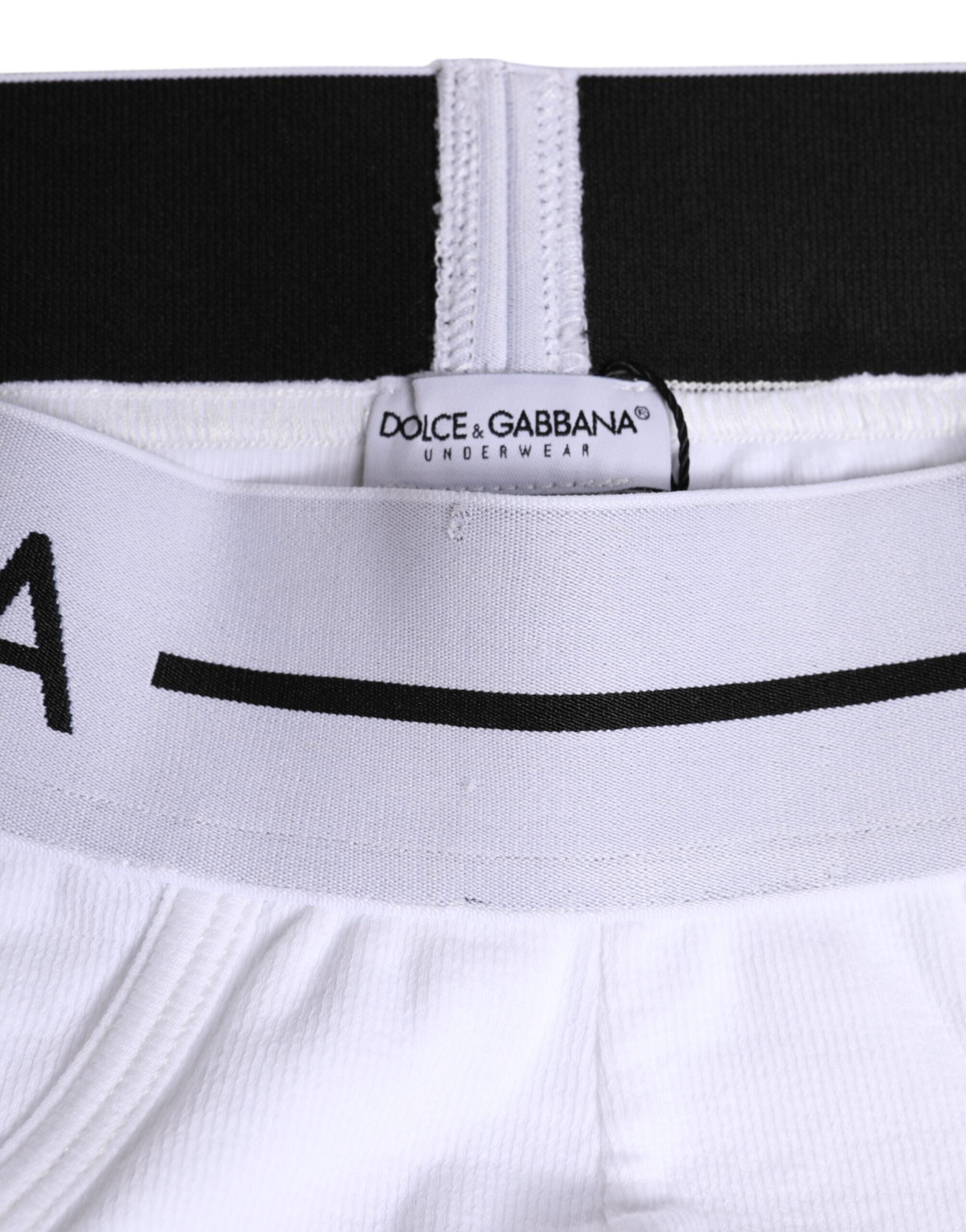Dolce &amp; Gabbana – Weiße Slips aus Stretch-Baumwolle in normaler Passform