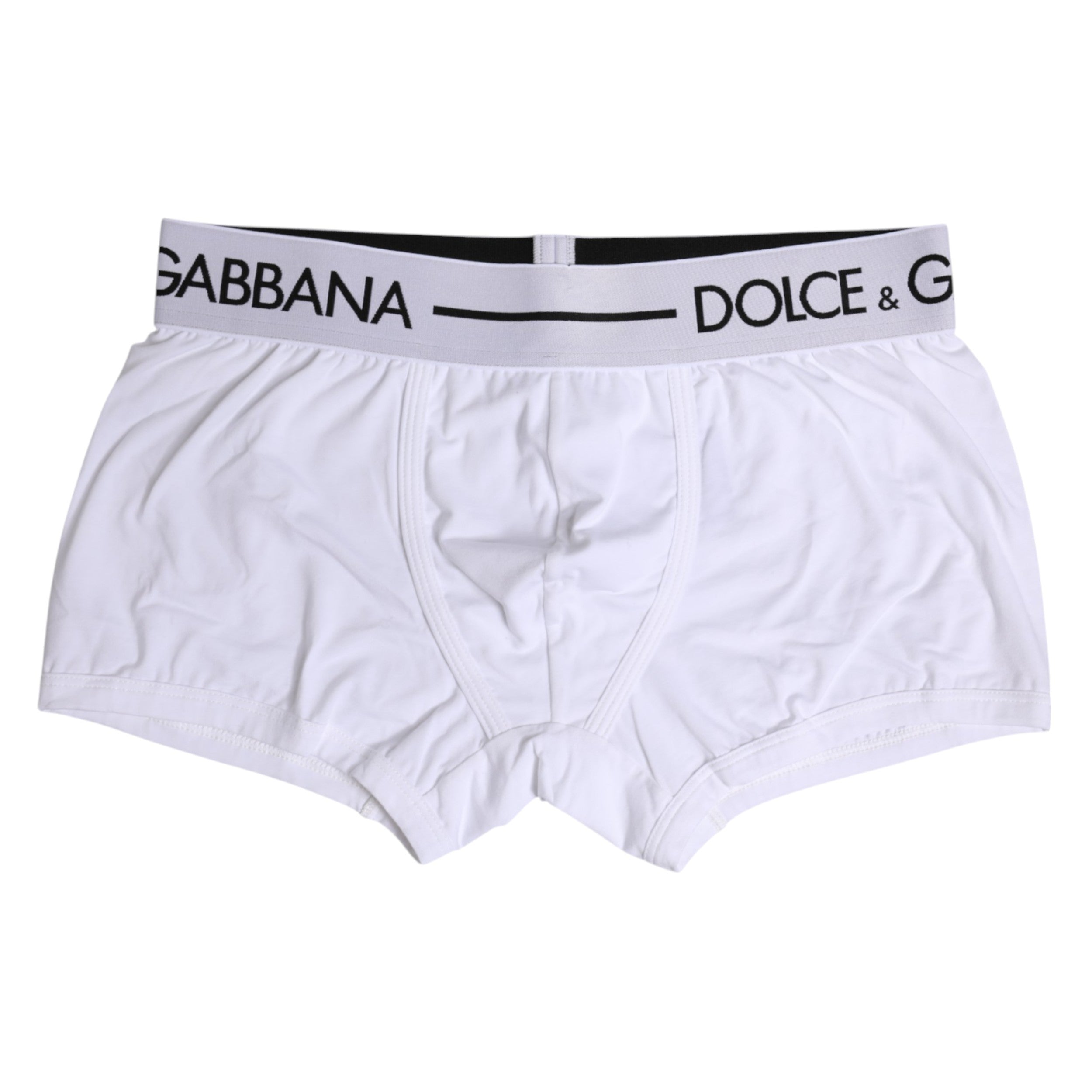 Boxer classique en coton stretch blanc Dolce &amp; Gabbana