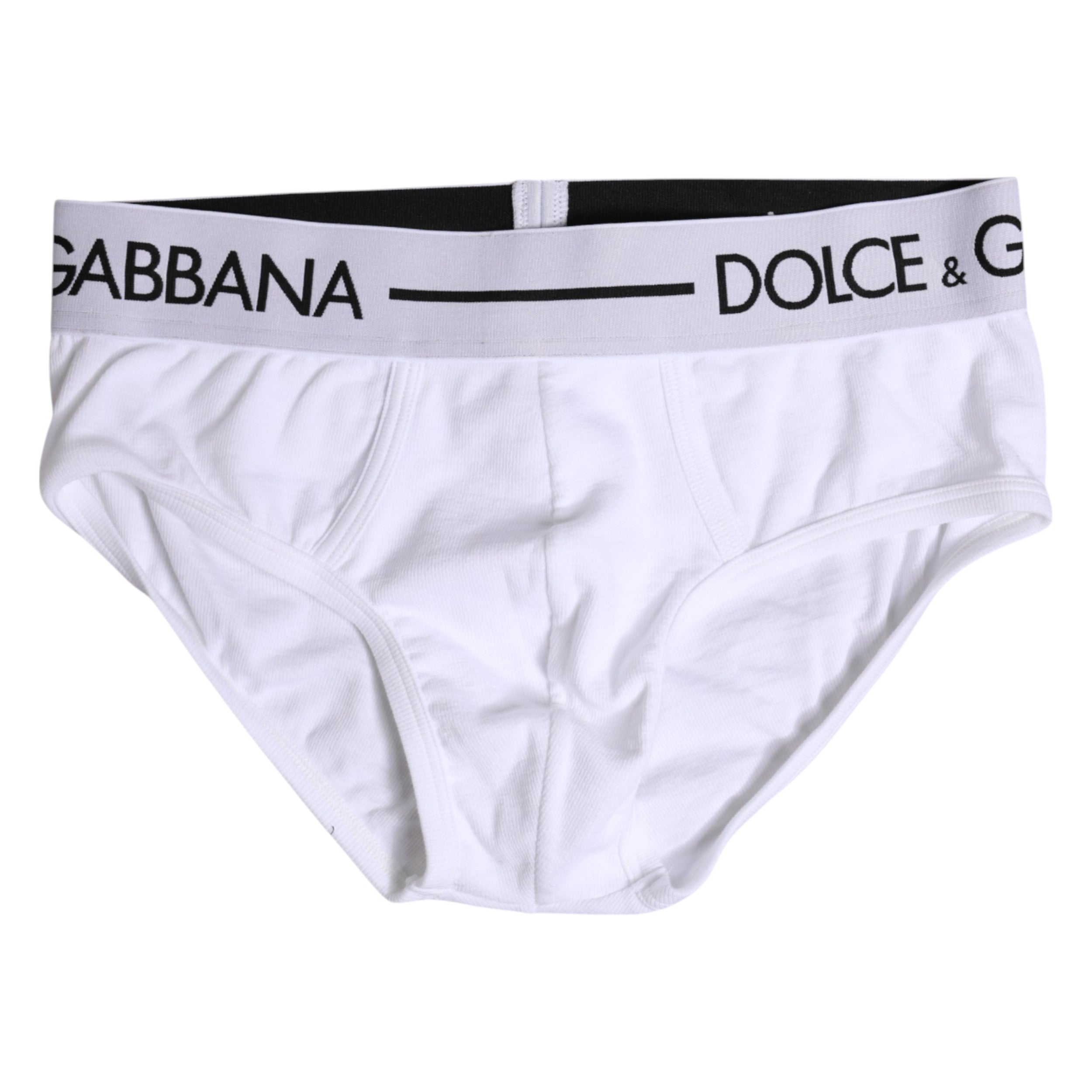 Dolce &amp; Gabbana – Weiße Slips aus Stretch-Baumwolle in normaler Passform