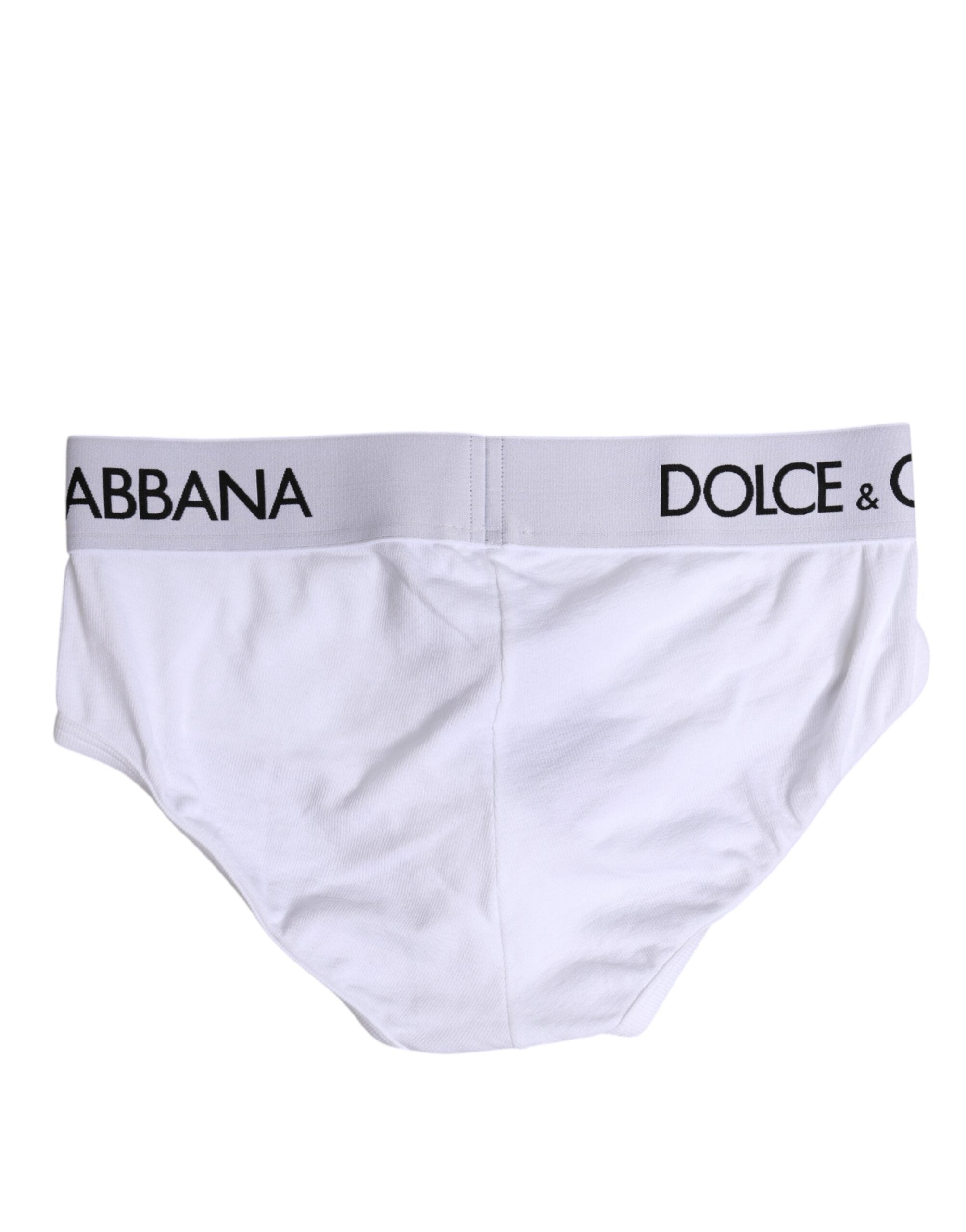 Dolce &amp; Gabbana – Weiße Slips aus Stretch-Baumwolle in normaler Passform