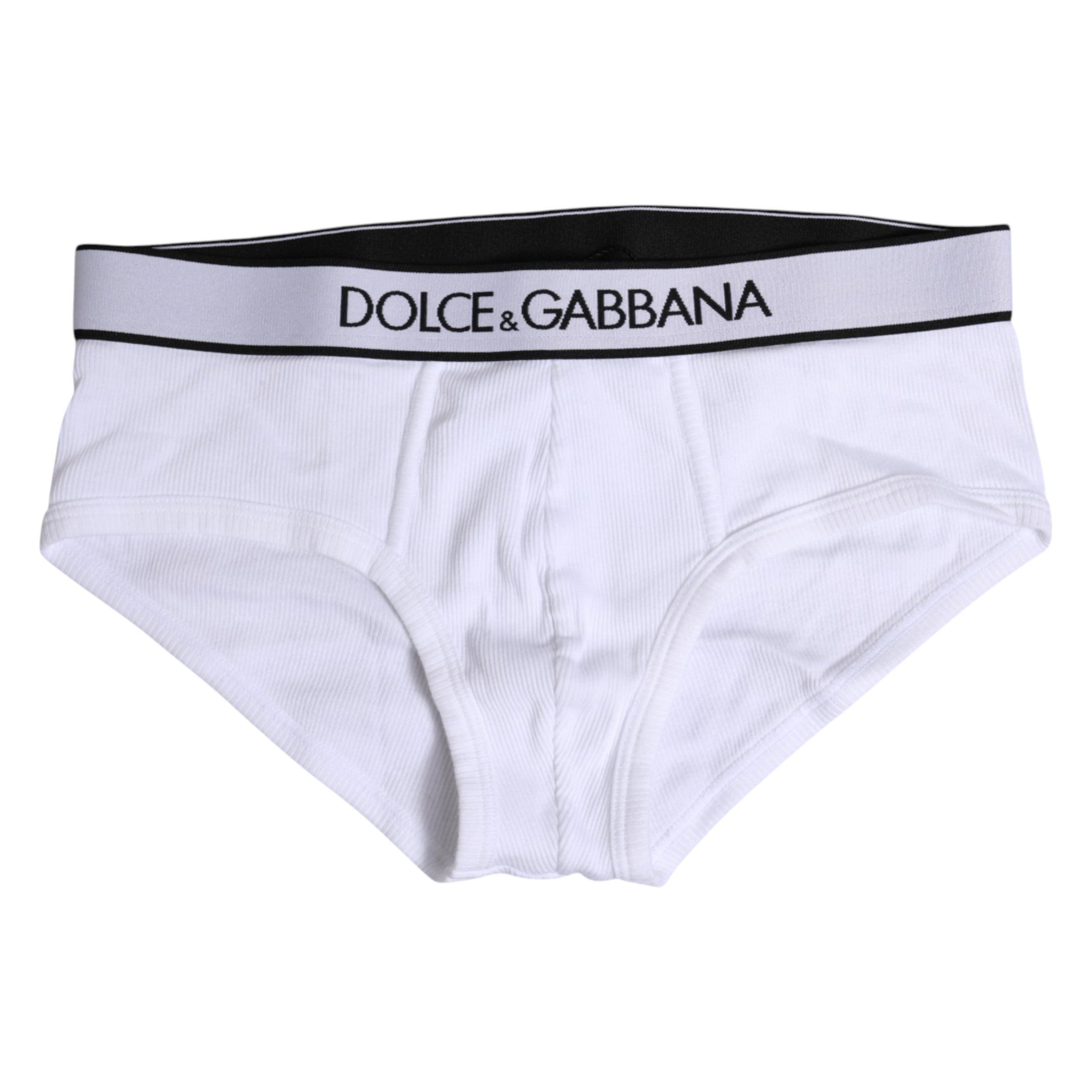 Dolce &amp; Gabbana – Weiße Slips aus Stretch-Baumwolle in normaler Passform