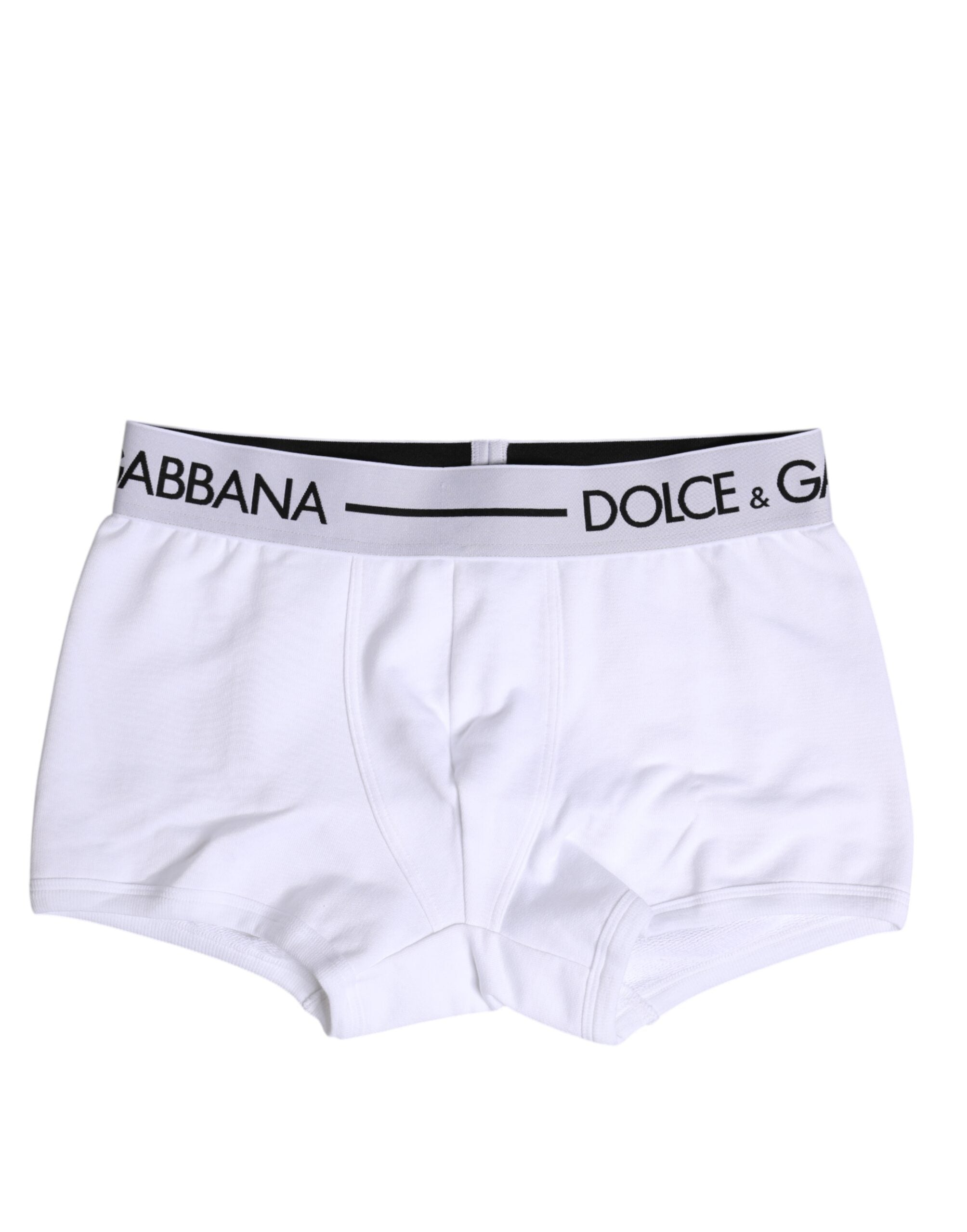 Dolce &amp; Gabbana – Boxershorts aus Stretch-Baumwolle in normaler Größe in Weiß