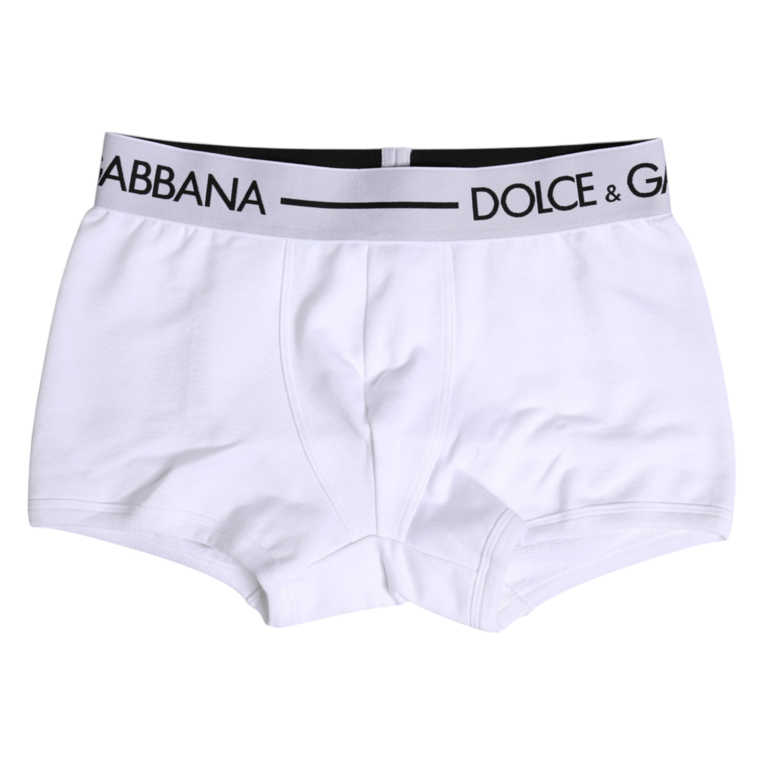 Dolce &amp; Gabbana – Boxershorts aus Stretch-Baumwolle in normaler Größe in Weiß