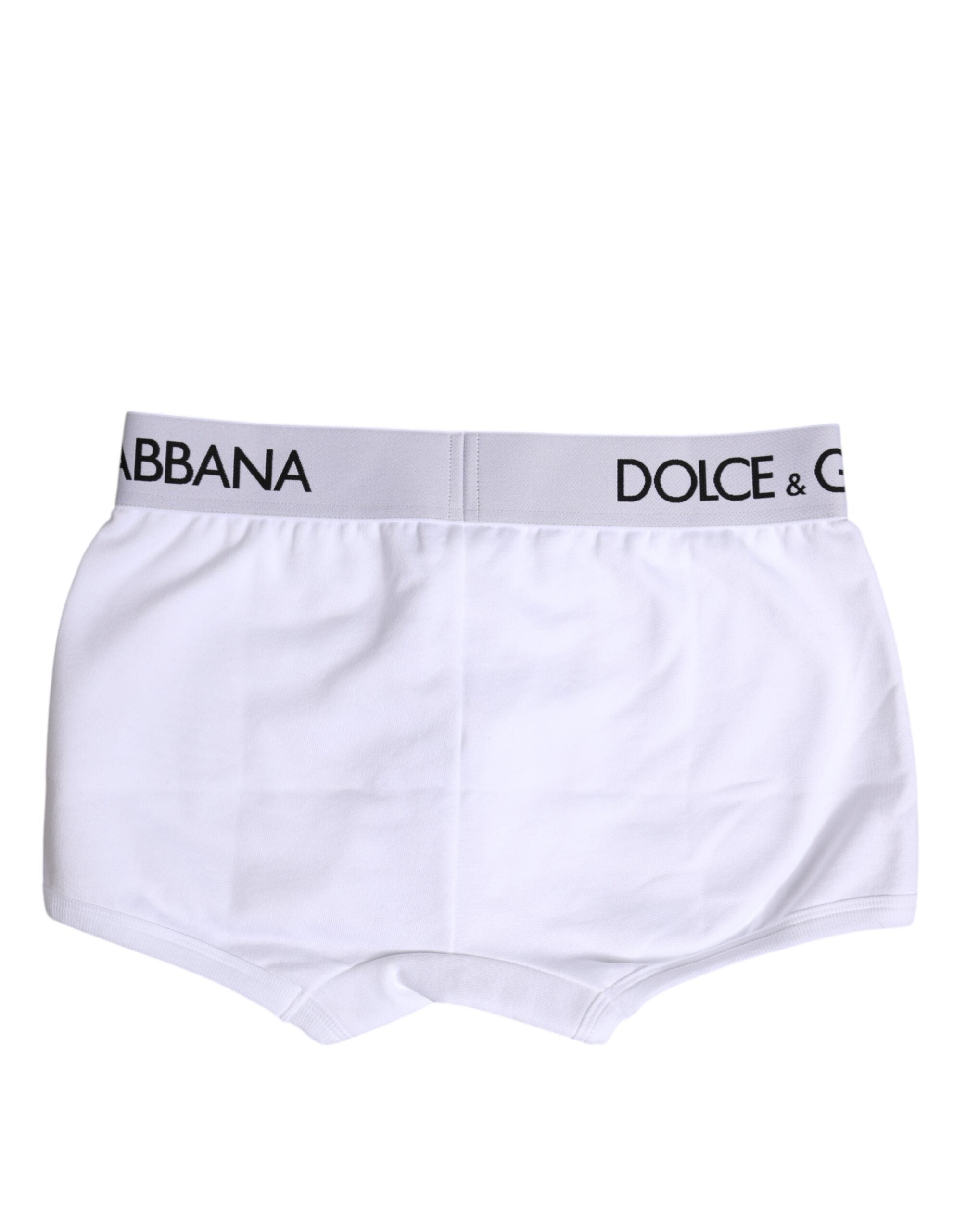 Dolce &amp; Gabbana – Boxershorts aus Stretch-Baumwolle in normaler Größe in Weiß