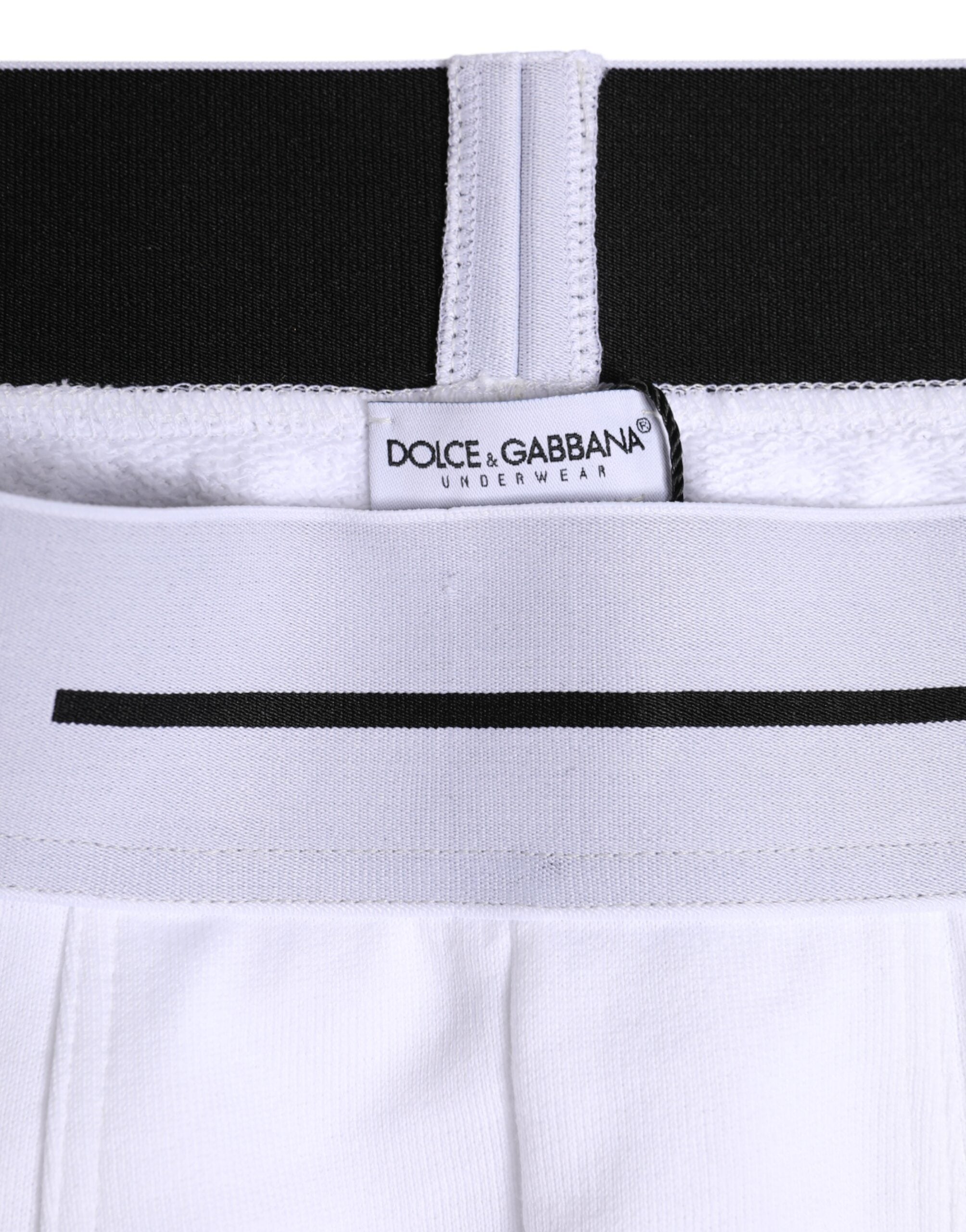 Dolce &amp; Gabbana – Boxershorts aus Stretch-Baumwolle in normaler Größe in Weiß