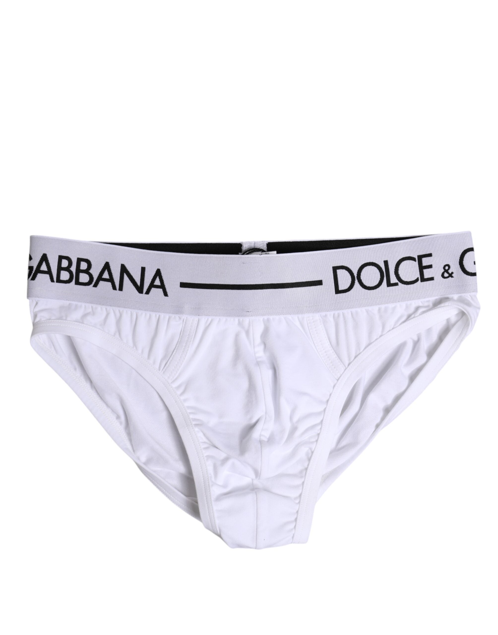 Dolce &amp; Gabbana – Weiße Slips aus Stretch-Baumwolle in normaler Passform