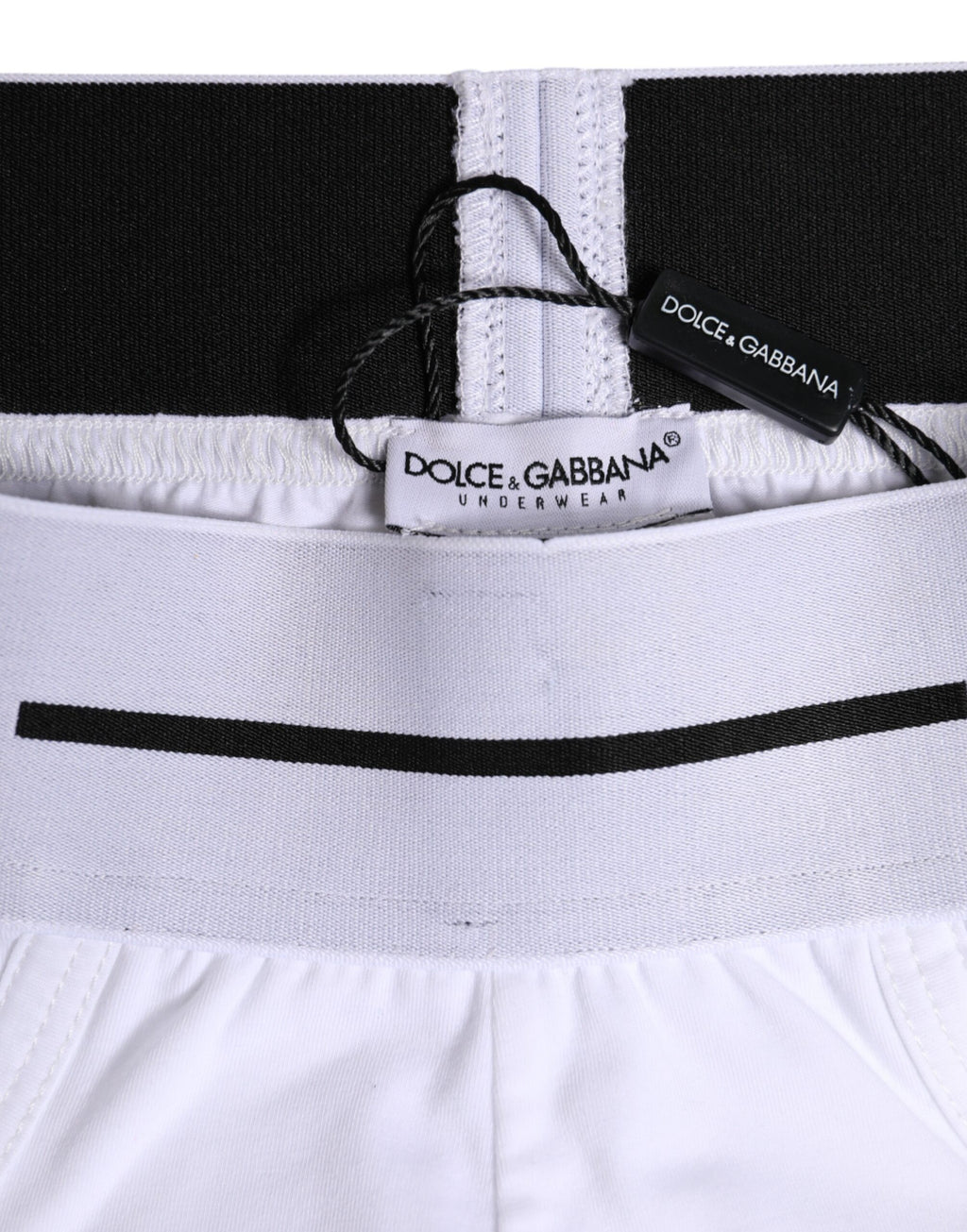 Dolce &amp; Gabbana – Weiße Slips aus Stretch-Baumwolle in normaler Passform