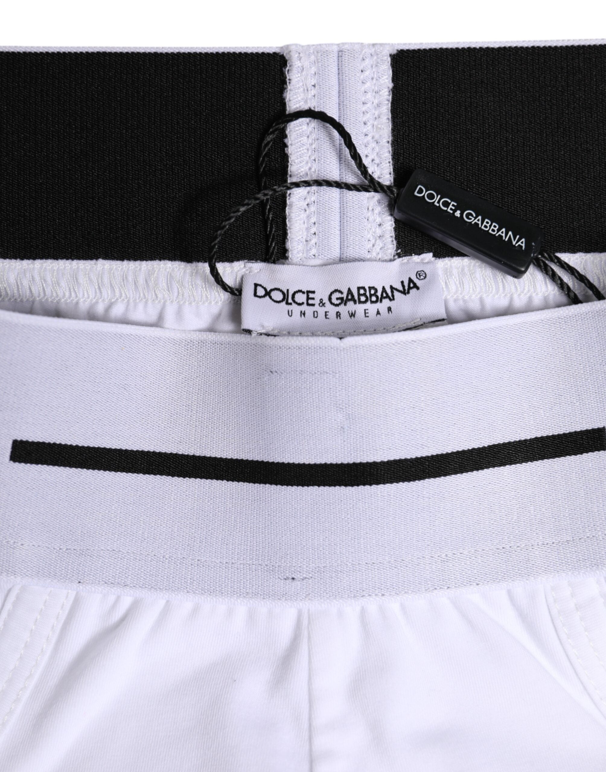 Dolce &amp; Gabbana – Weiße Slips aus Stretch-Baumwolle in normaler Passform