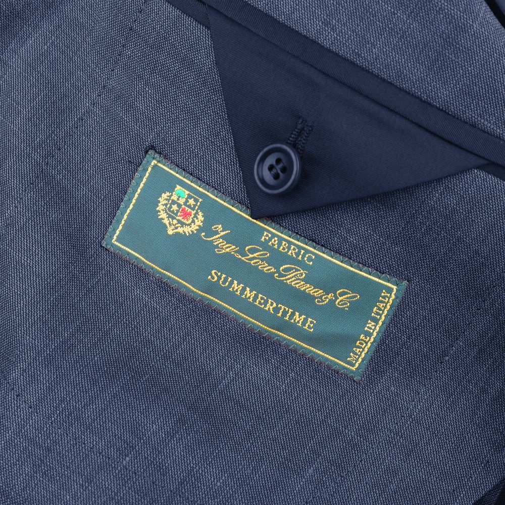 Blauer Leinenblazer, hergestellt in Italien